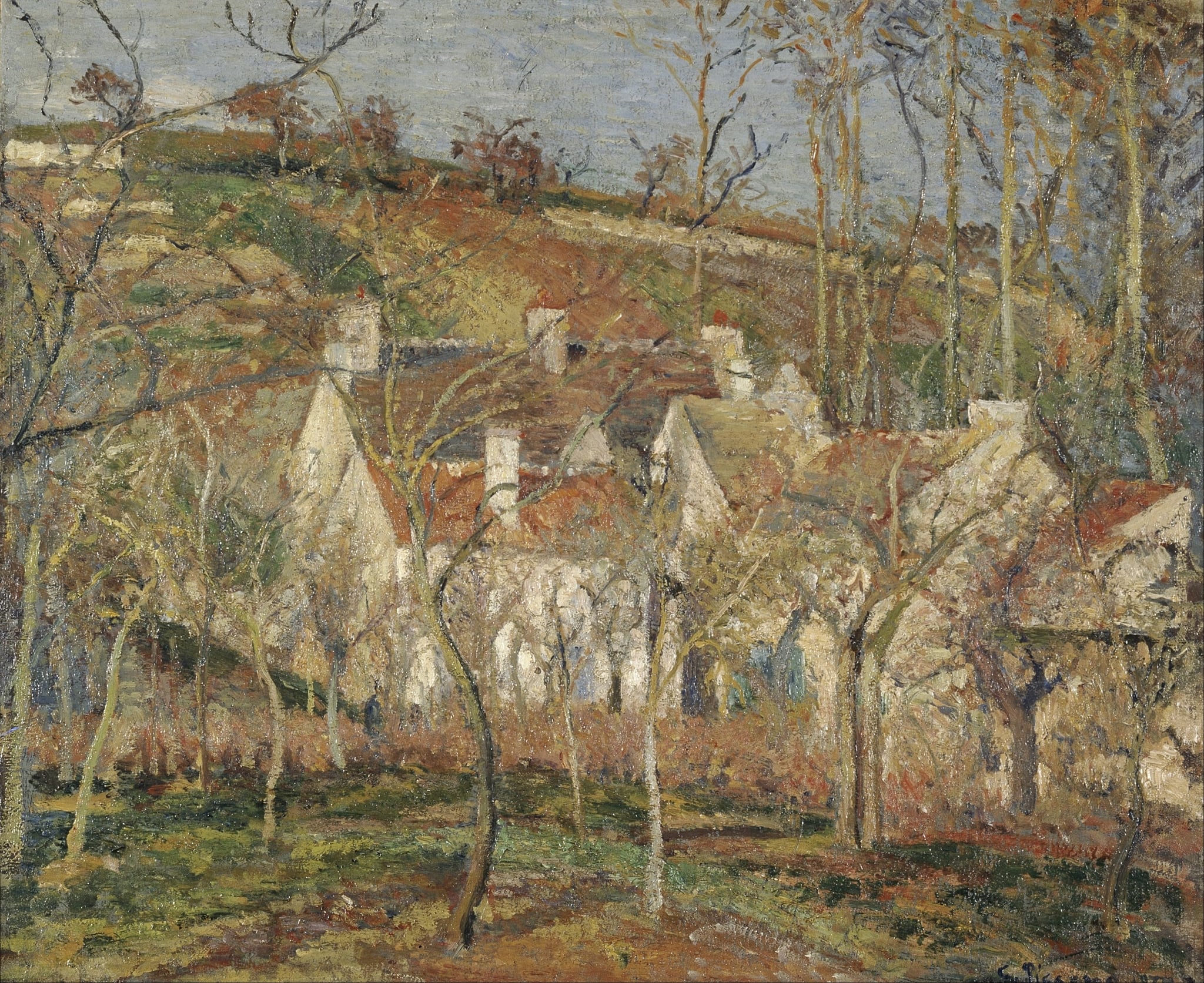 Red Roofs by Camille Pissarro