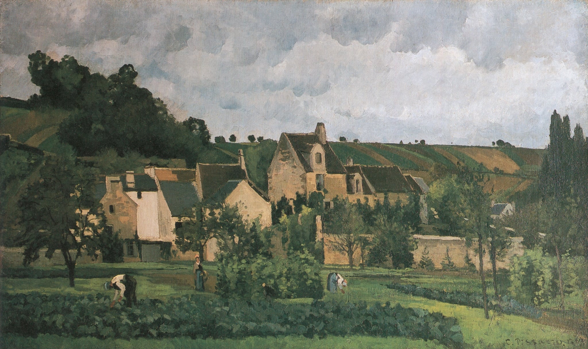 The Hermitage at Pontoise by Camille Pissarro