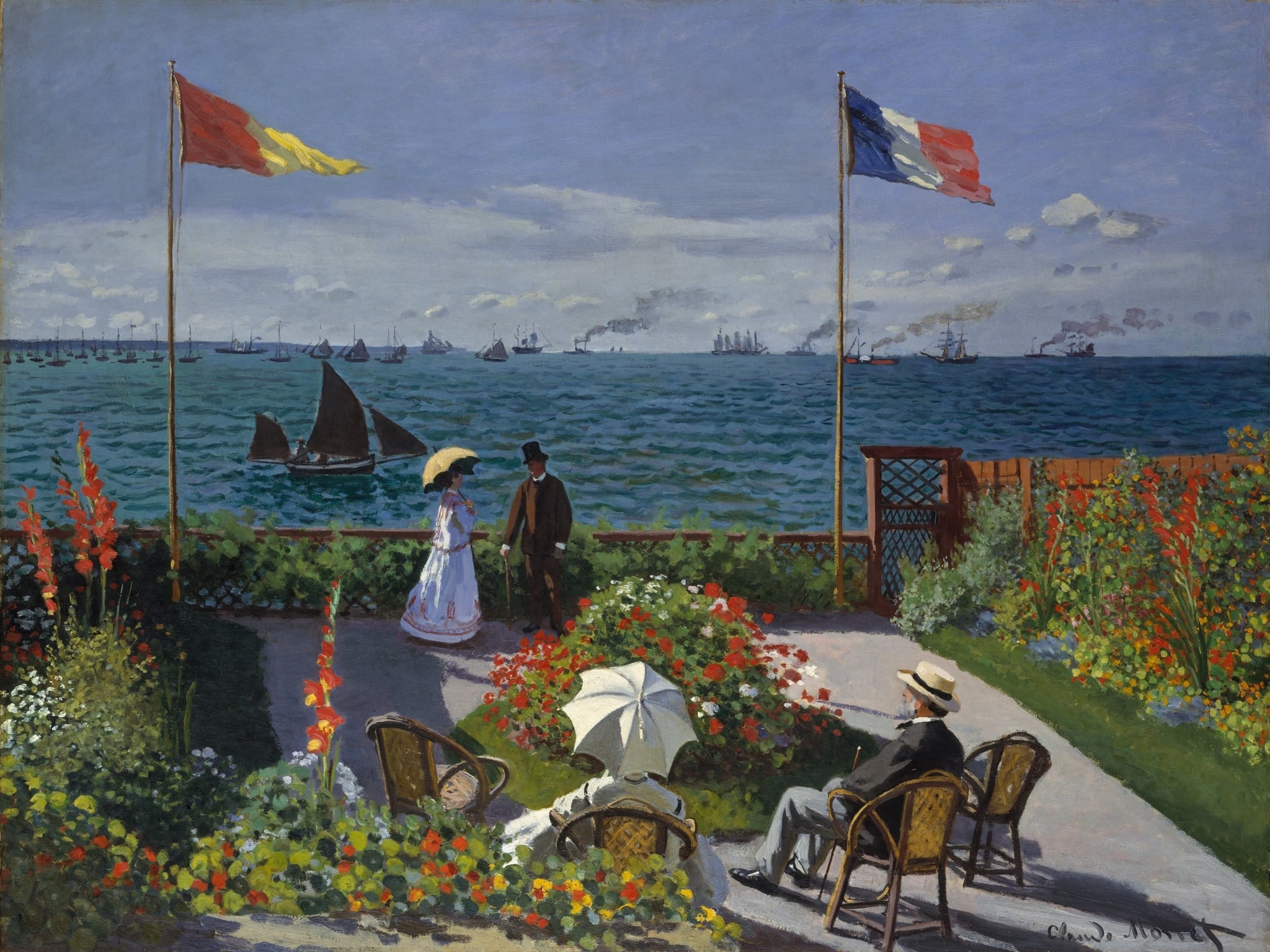 The Terrace at Sainte-Adresse by Claude Monet