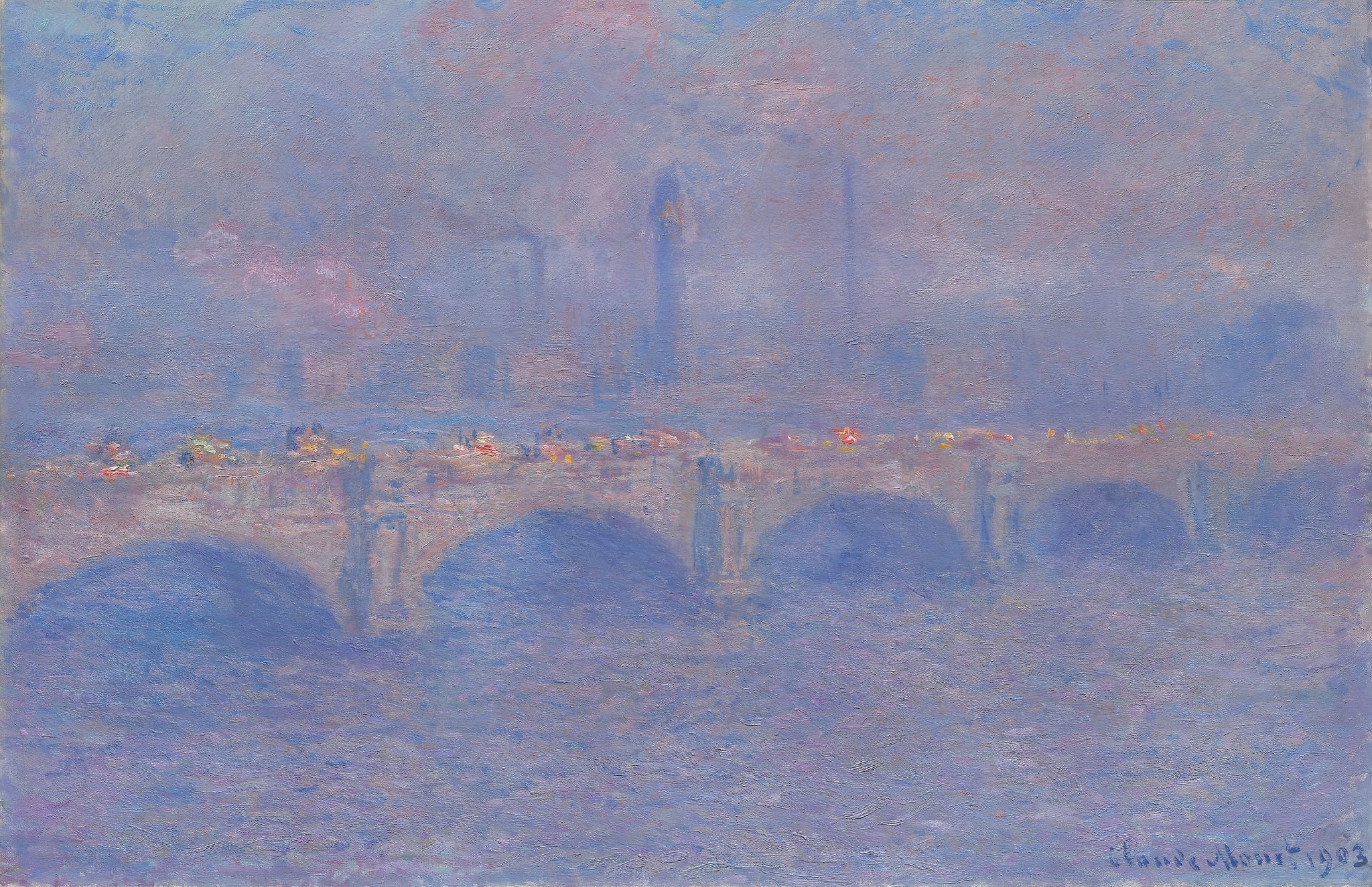 Waterloo Bridge, Sunlight Effect by Claude Monet