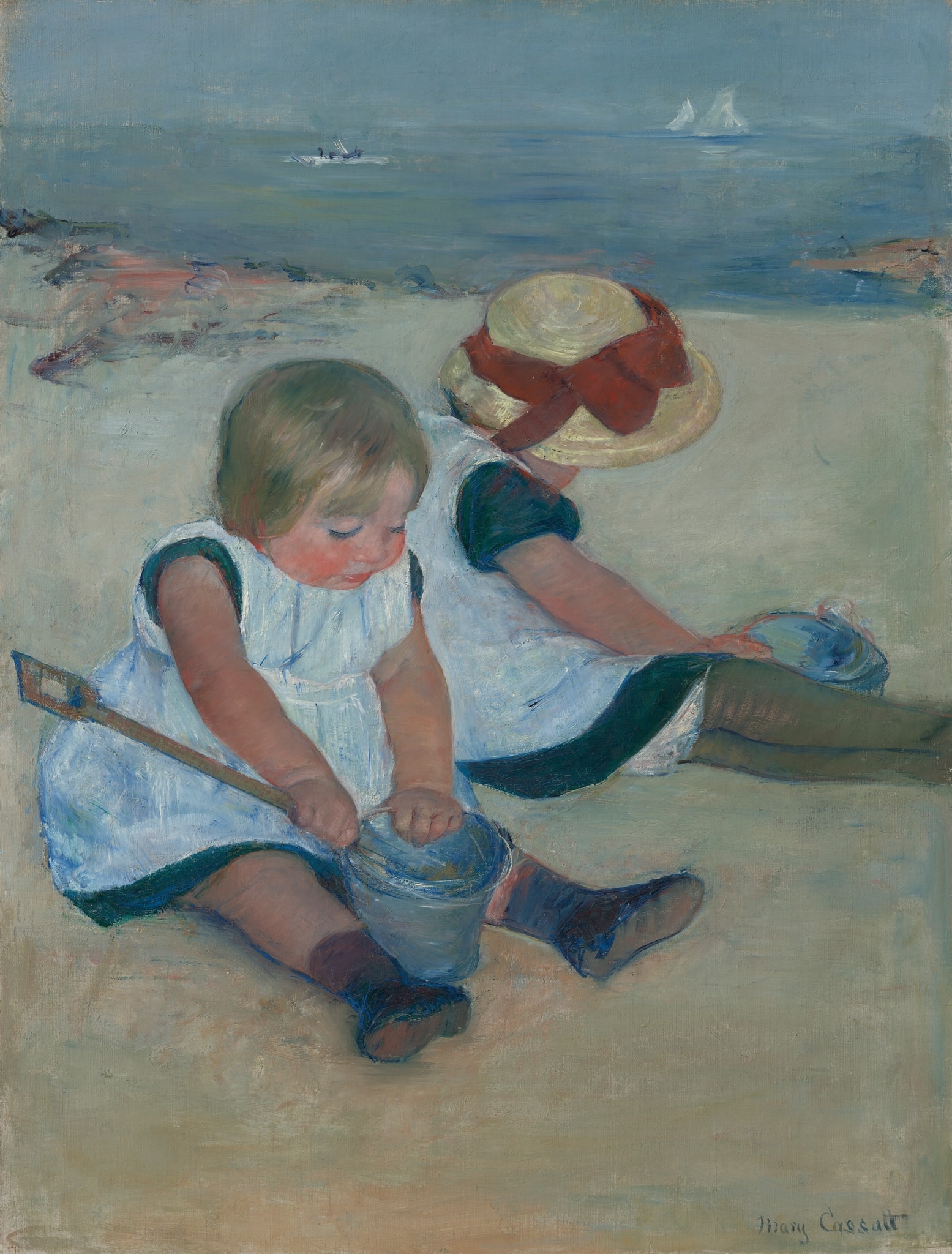 Click numbered symbols to learn about their meaning Children Playing on the Beach by Mary Cassatt (1884)