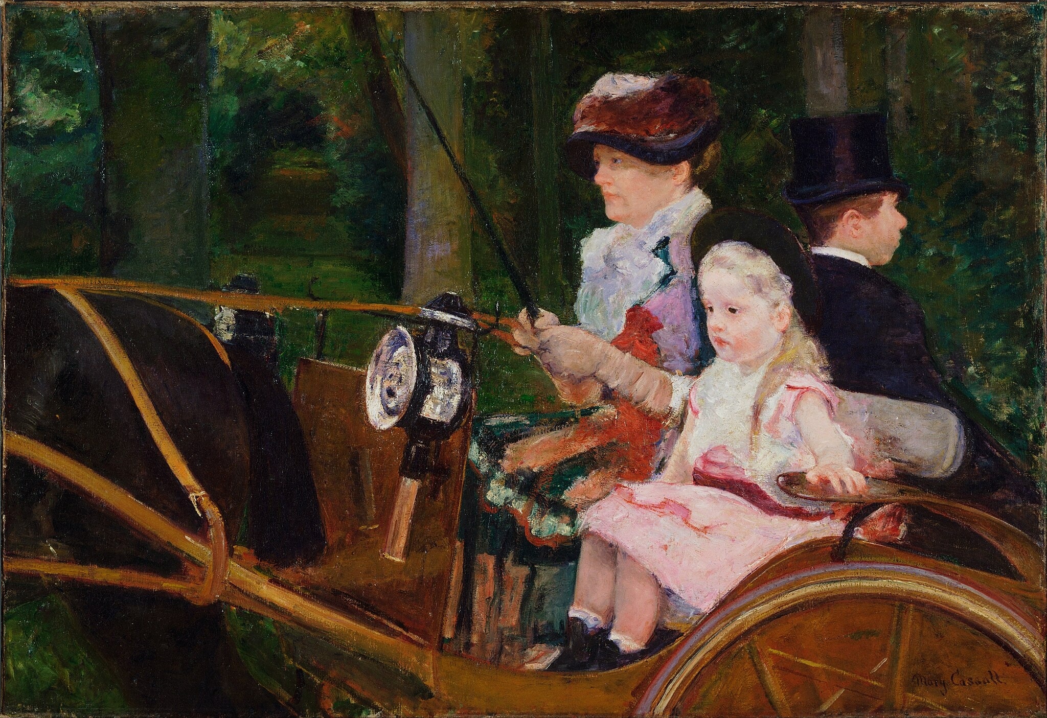Click numbered symbols to learn about their meaning A Woman and a Girl Driving by Mary Cassatt (1881)