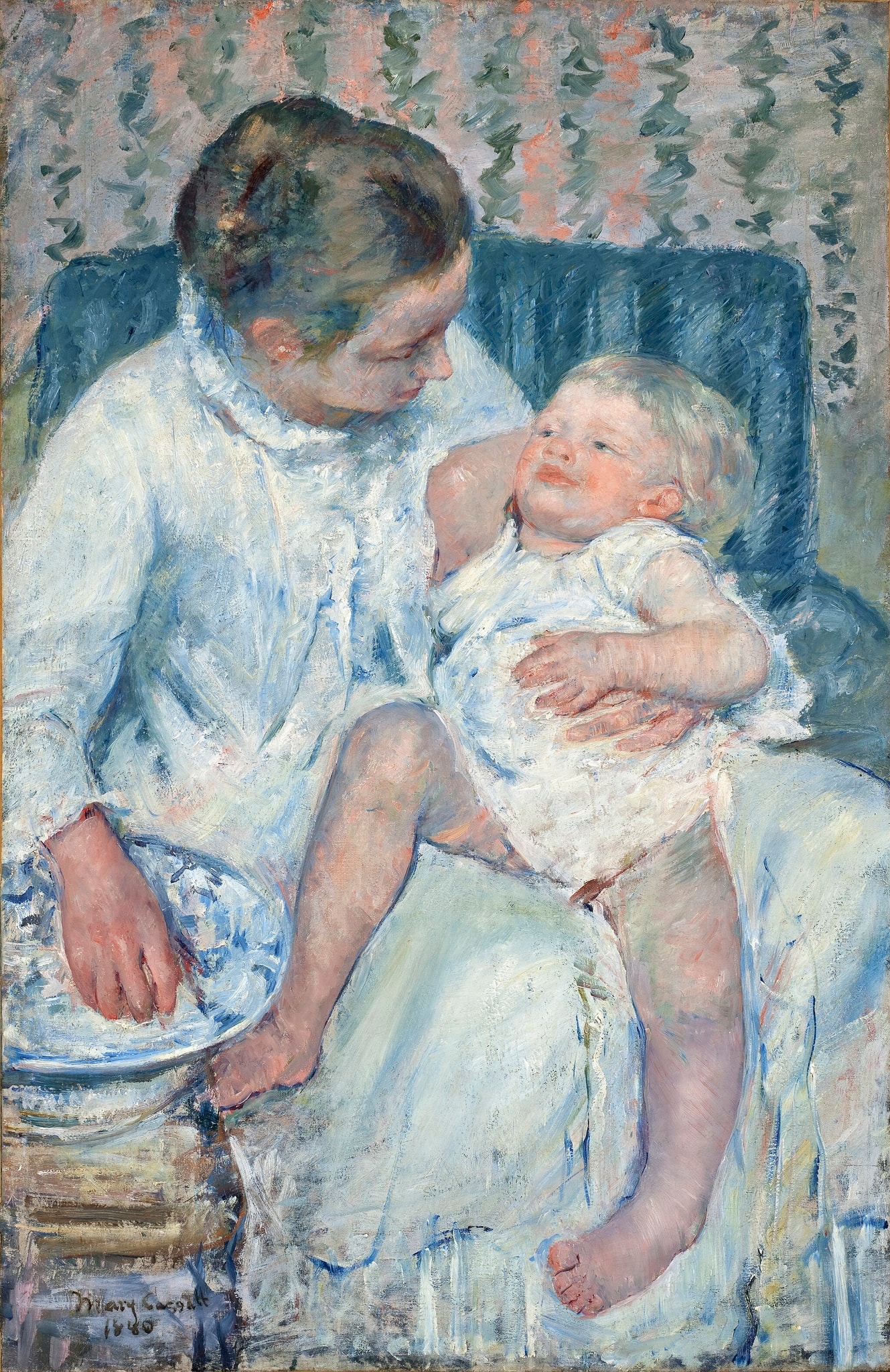 Click numbered symbols to learn about their meaning Mother About to Wash Her Sleepy Child by Mary Cassatt (1880)