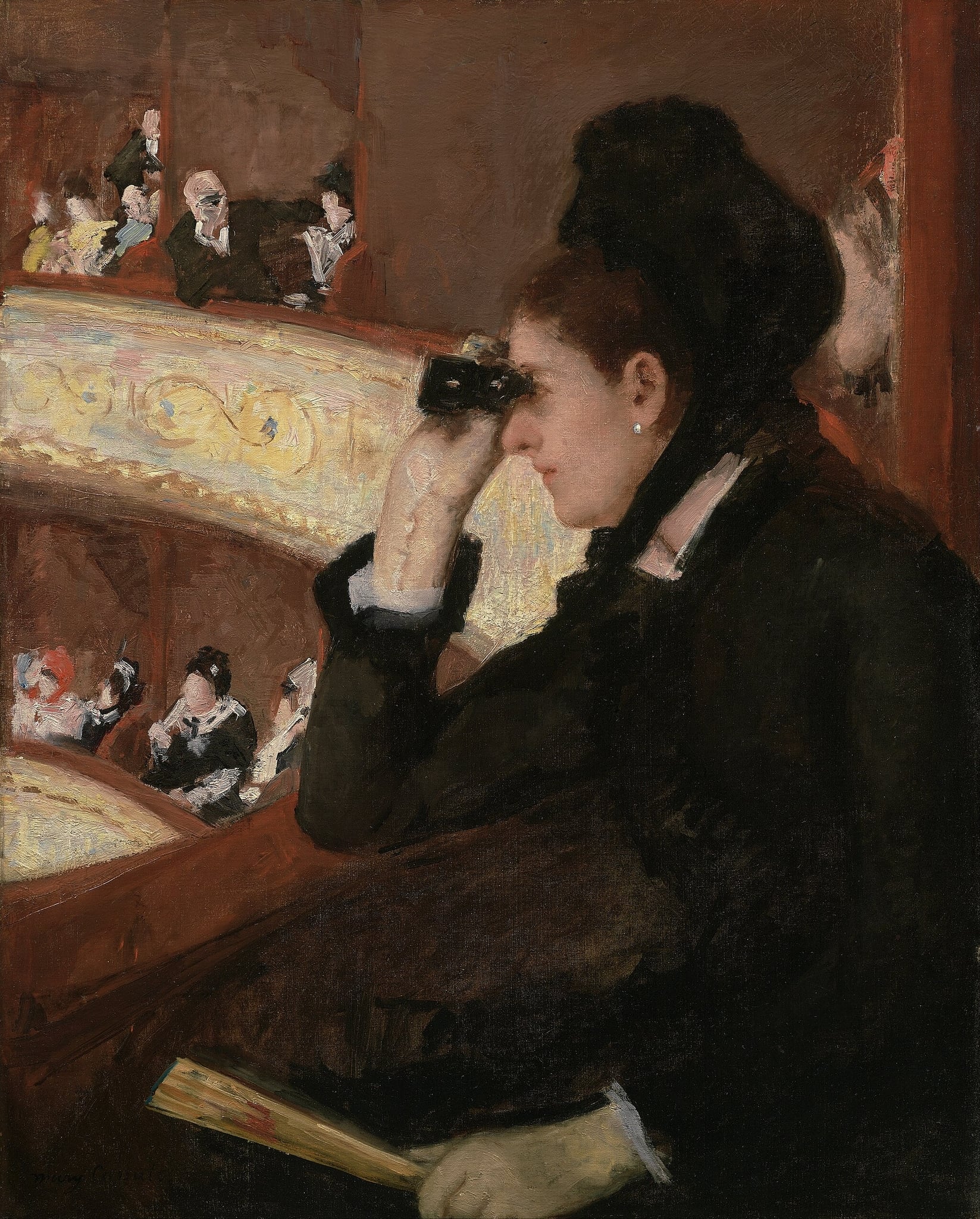 Woman in Black at the Opera by Mary Cassatt