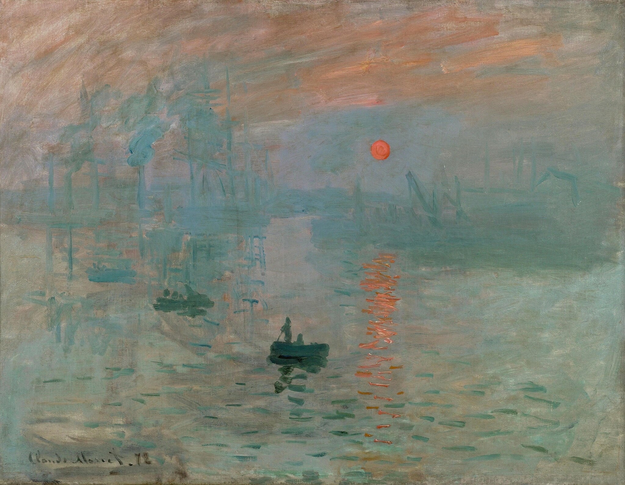 Click numbered symbols to learn about their meaning Impression, Sunrise by Claude Monet (1872)