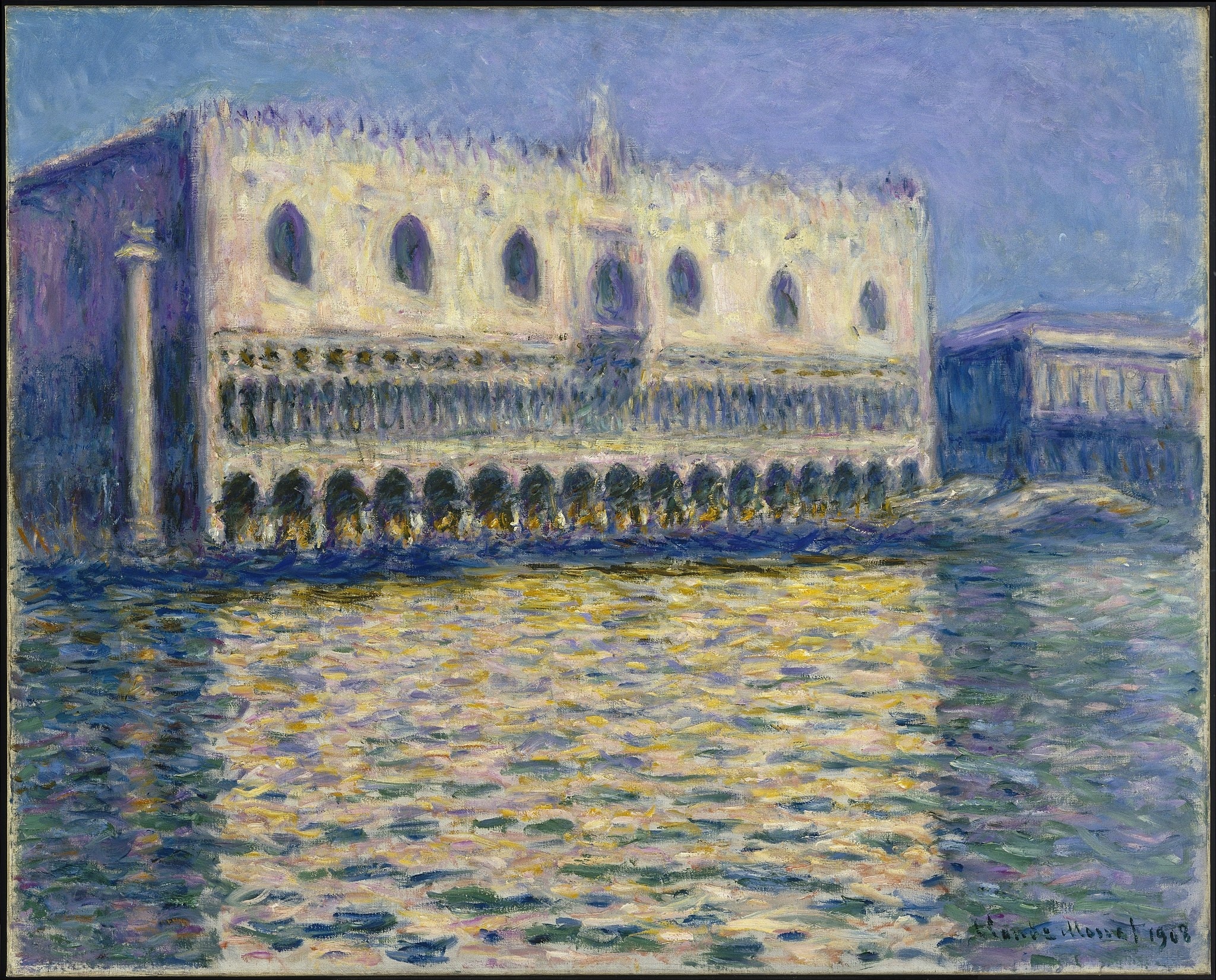 Click numbered symbols to learn about their meaning The Doge's Palace by Claude Monet (1908)