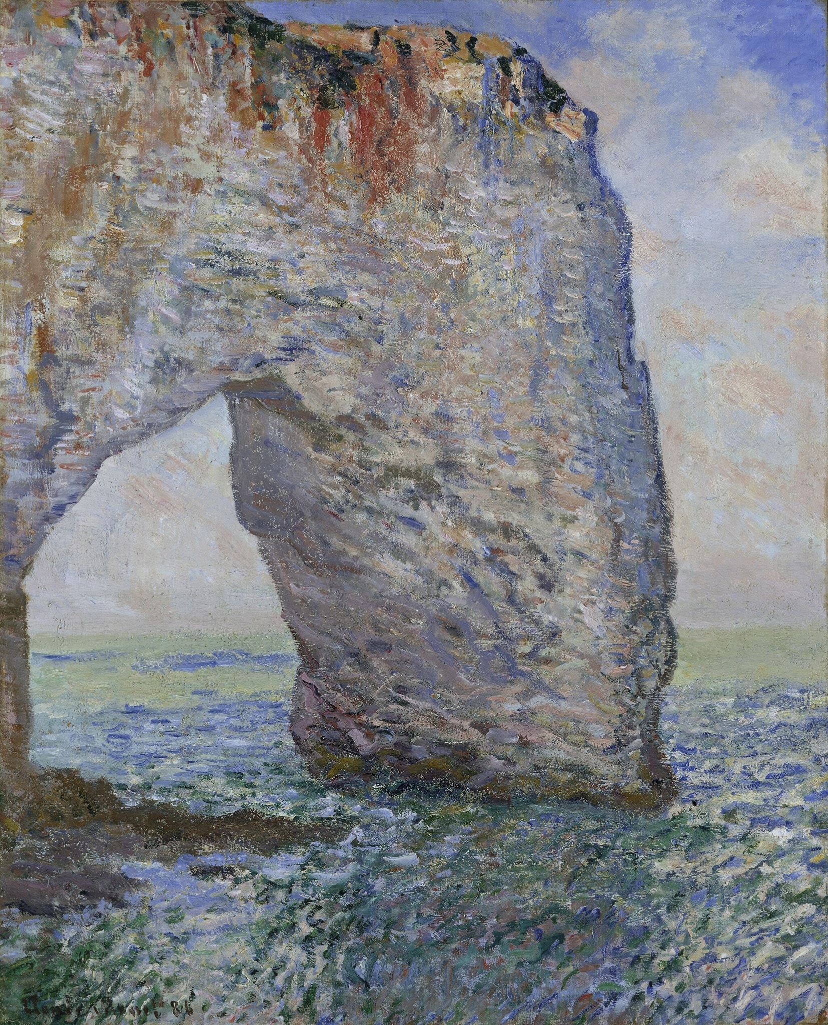 Click numbered symbols to learn about their meaning The Manneporte near Étretat by Claude Monet (1886)