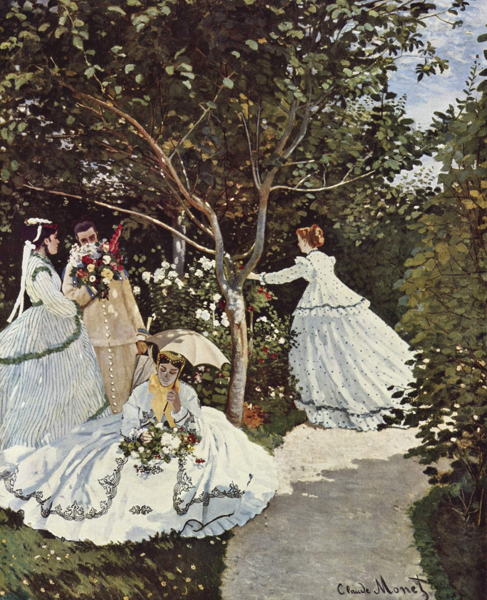 Click numbered symbols to learn about their meaning Women in the Garden by Claude Monet (1866–1867)