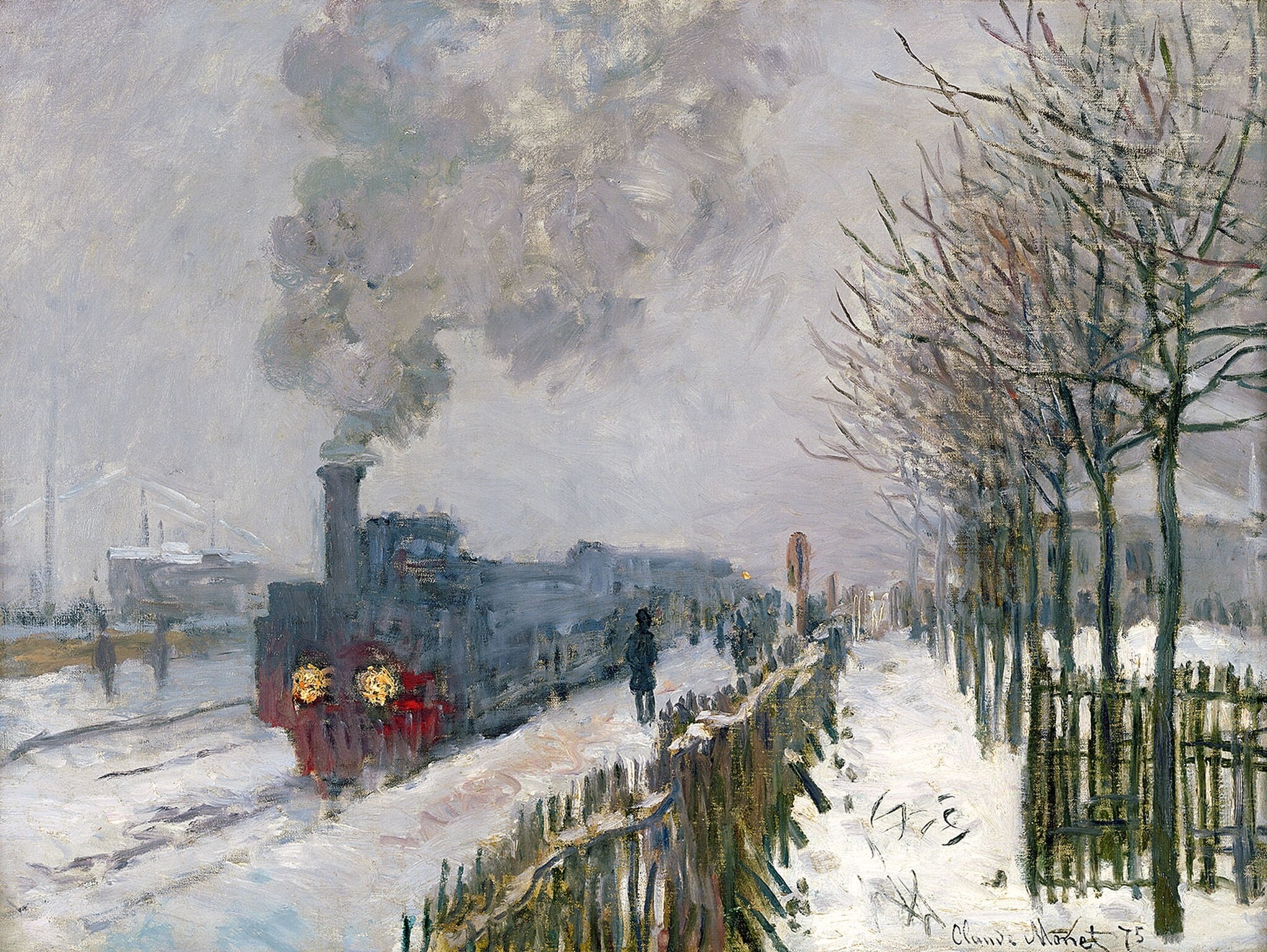 Click numbered symbols to learn about their meaning The Train in the Snow (The Locomotive) by Claude Monet (1875)