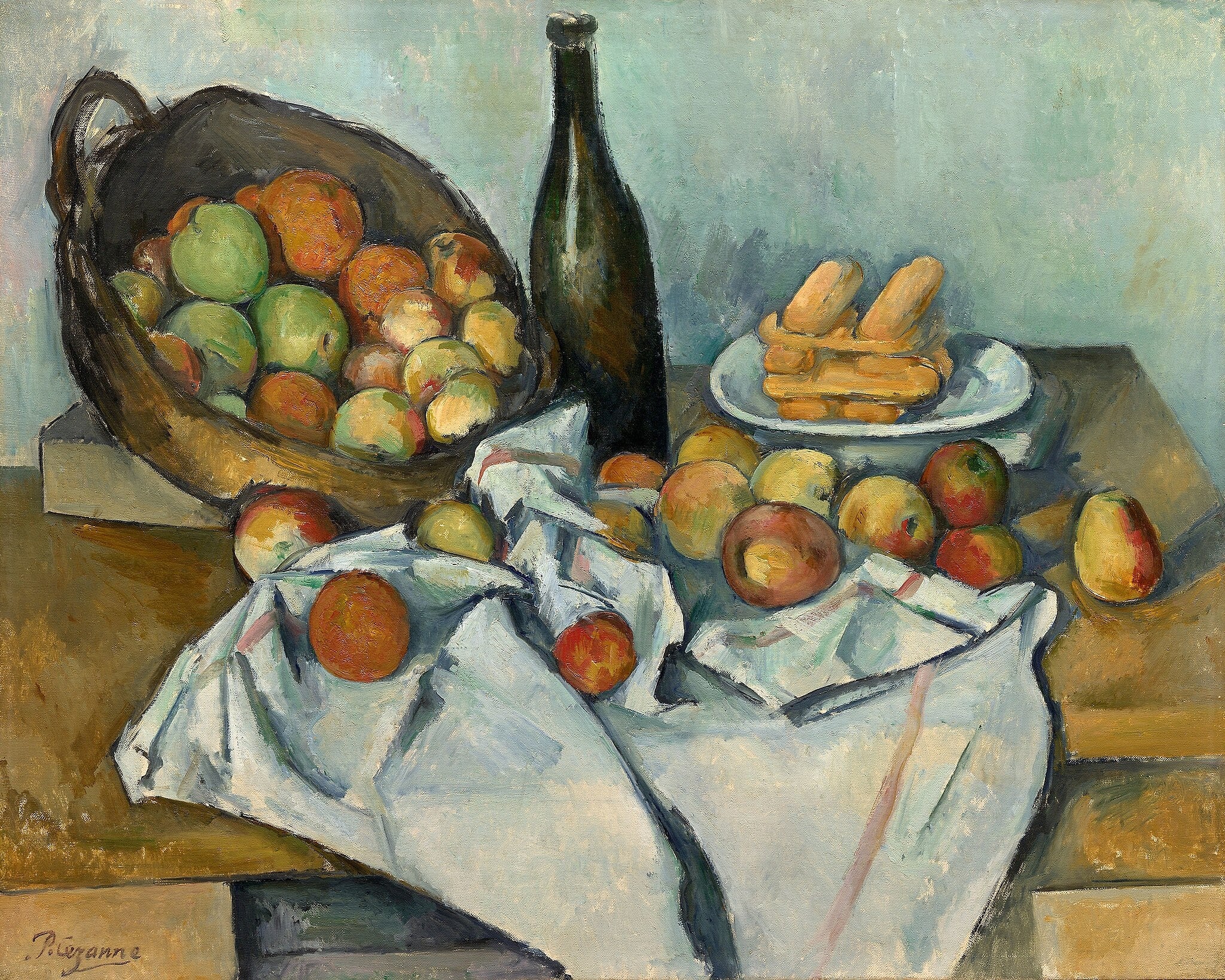 Still Life with a Basket of Apples by Paul Cézanne