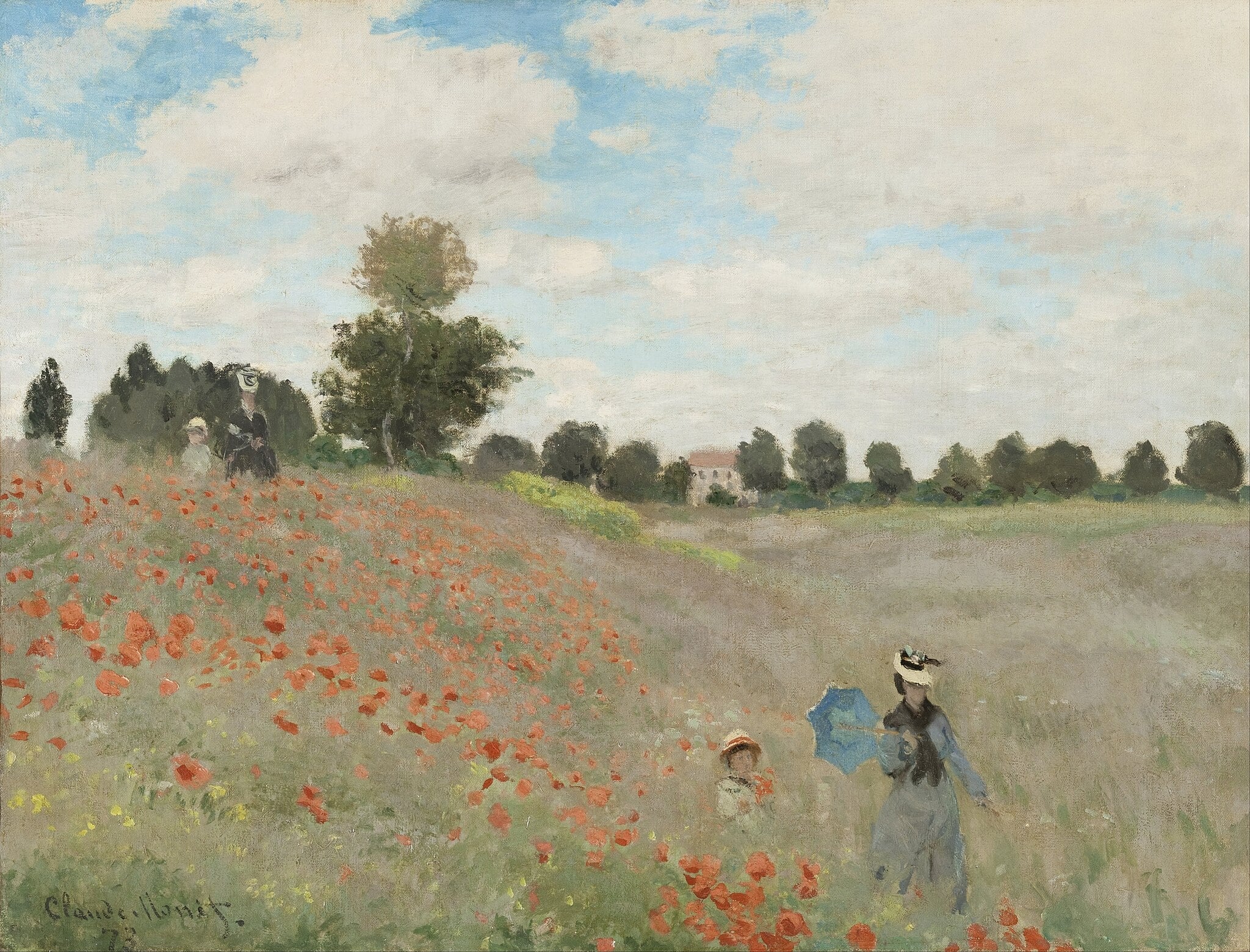 Poppy Fields near Argenteuil by Claude Monet