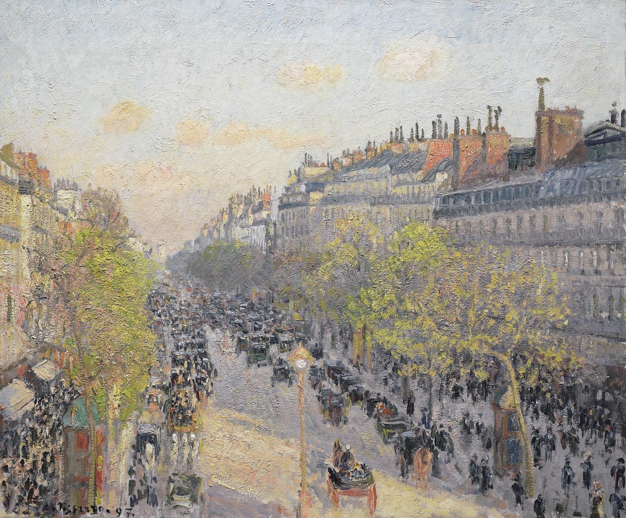 Boulevard Montmartre, Fin de Journée (Late Afternoon) by Camille Pissarro