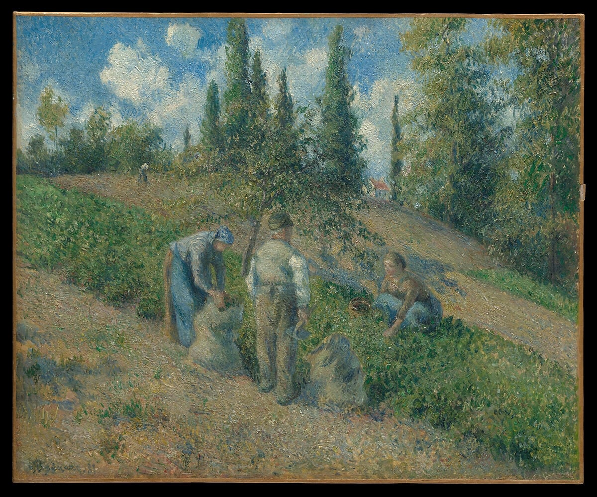The Harvest, Pontoise (La Récolte, Pontoise) by Camille Pissarro