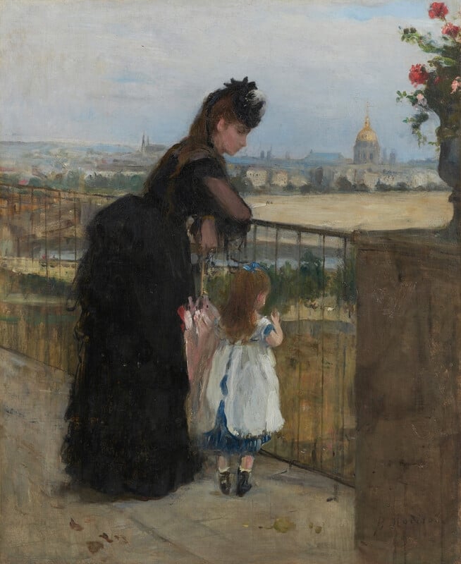 Femme et enfant au balcon (Woman and Child on the Balcony) by Berthe Morisot