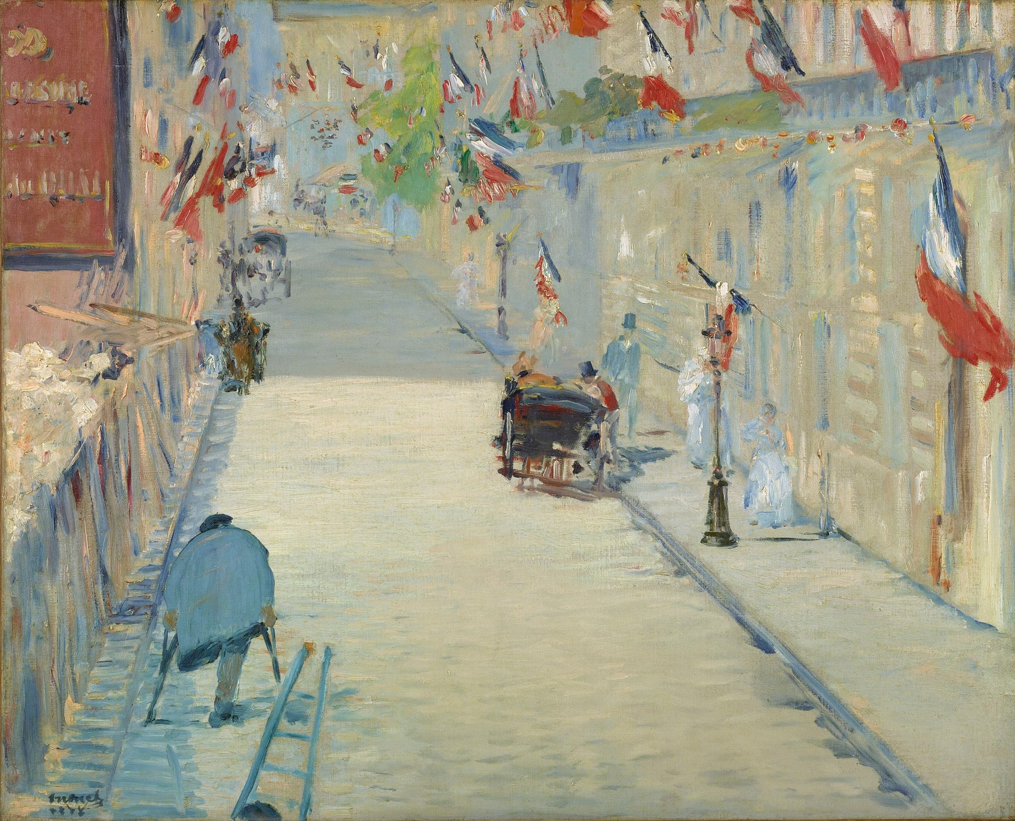 La Rue Mosnier aux drapeaux (Rue Mosnier with Flags) by Édouard Manet
