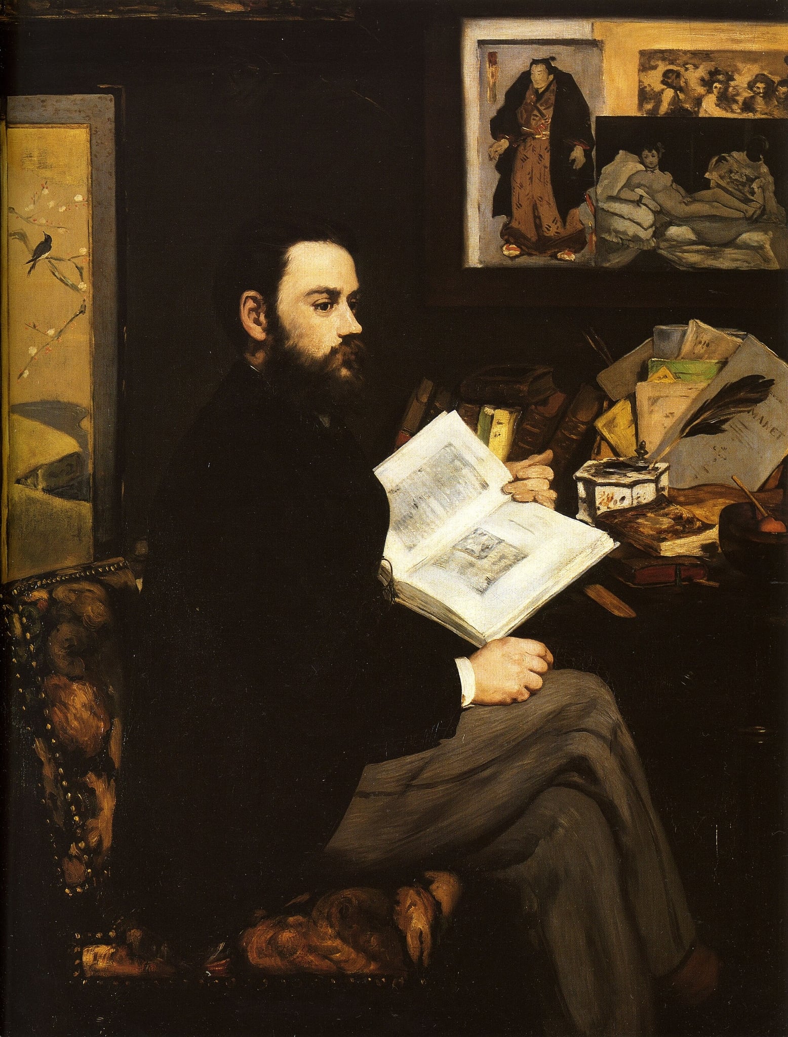 Portrait of Émile Zola by Édouard Manet