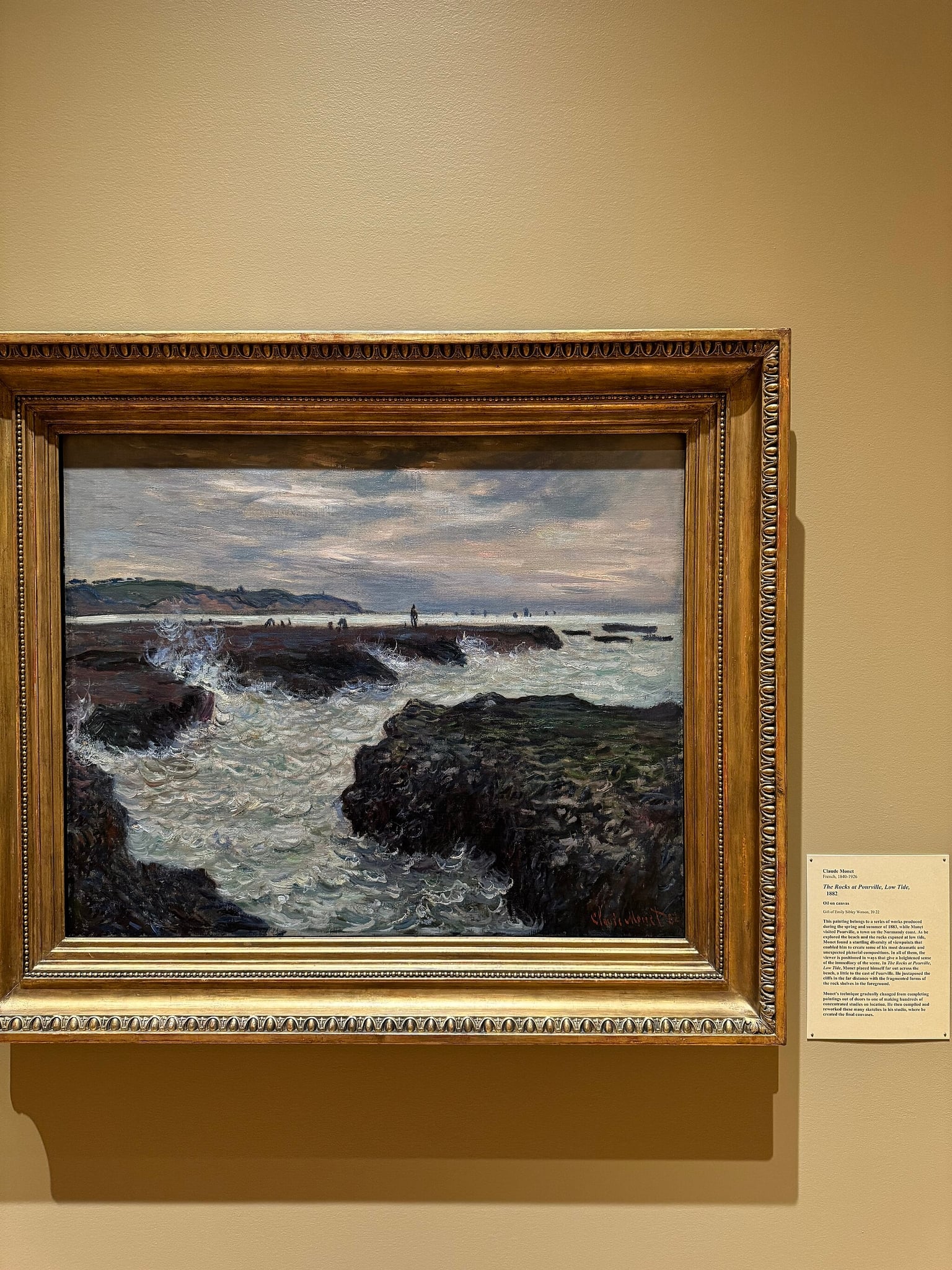 The Rocks at Pourville, Low Tide by Claude Monet