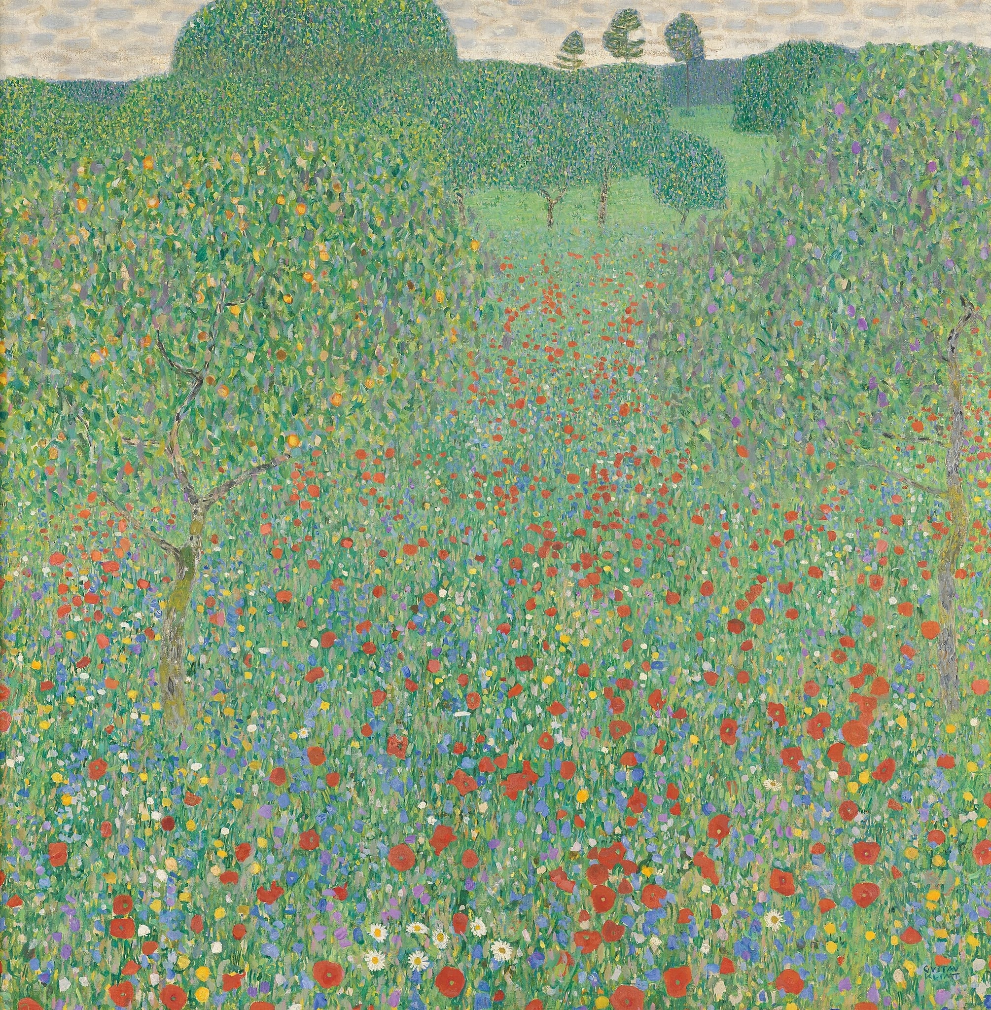 Flowering Poppies by Gustav Klimt