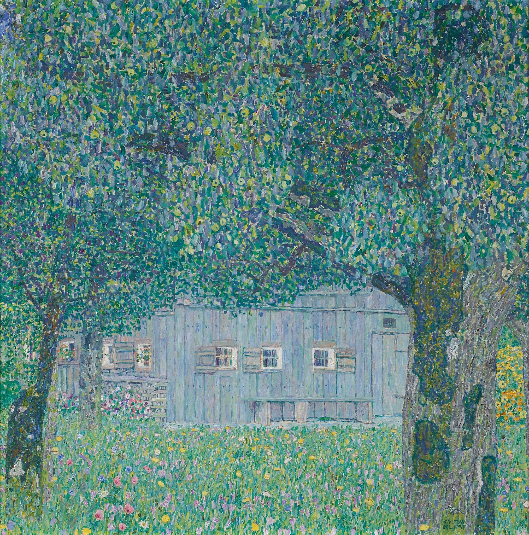 Farmhouse in Buchberg (Upper Austrian Farmhouse) by Gustav Klimt