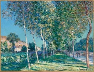 Avenue of Poplars near Moret‑sur‑Loing by Alfred Sisley