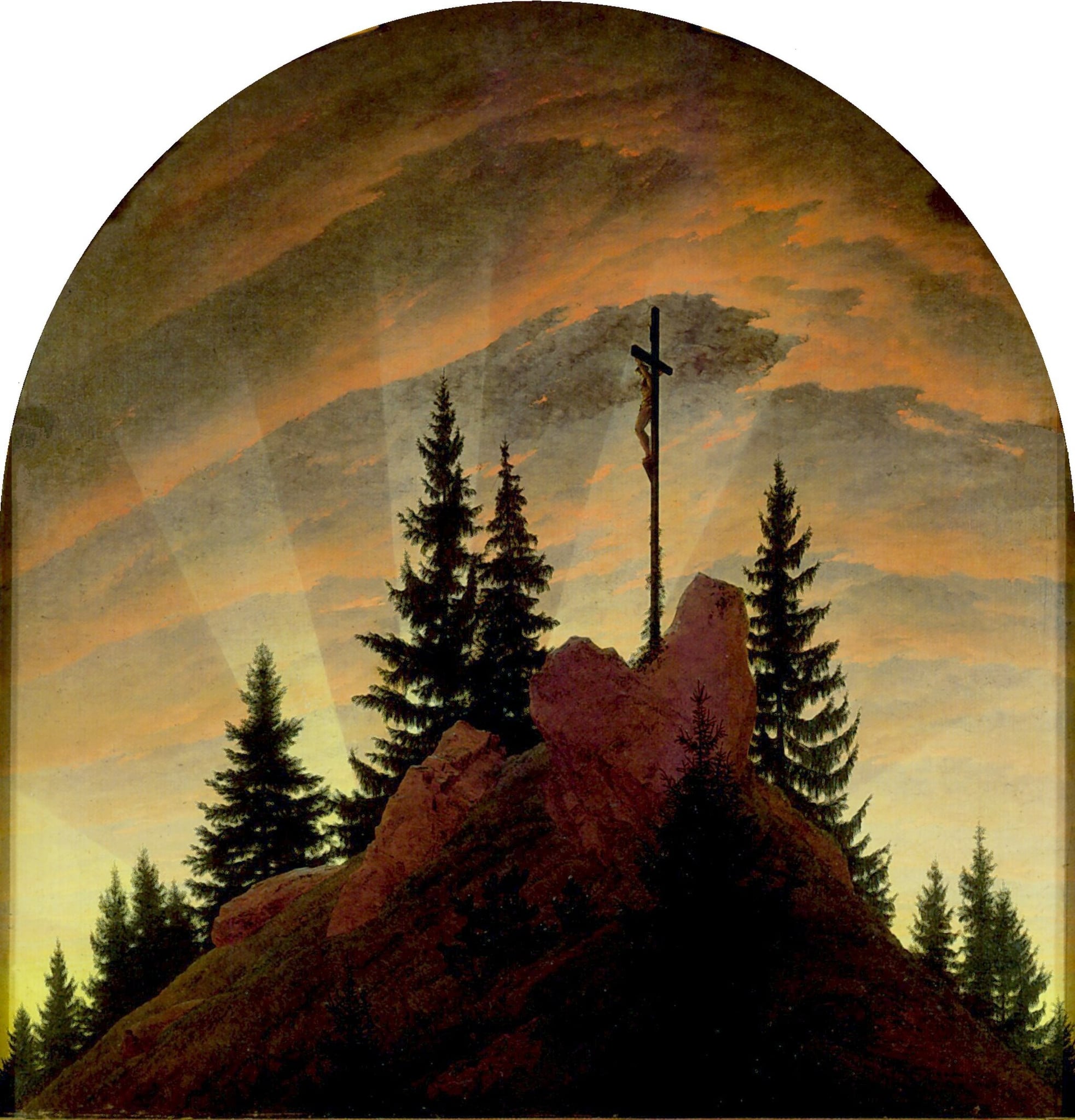 Cross in the Mountains (Tetschen Altar) by Caspar David Friedrich