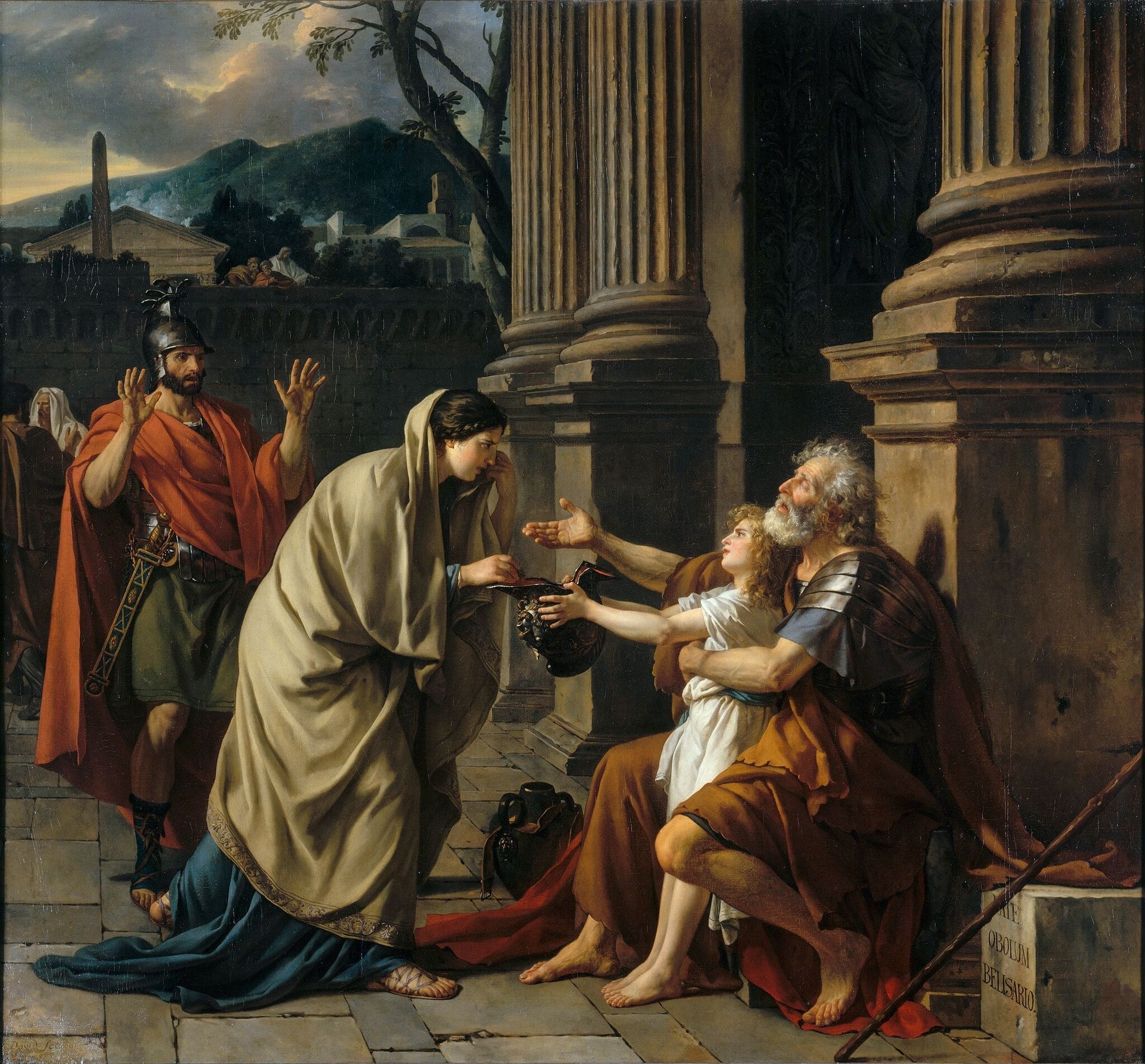 Belisarius Begging for Alms (Bélisaire) by Jacques-Louis David