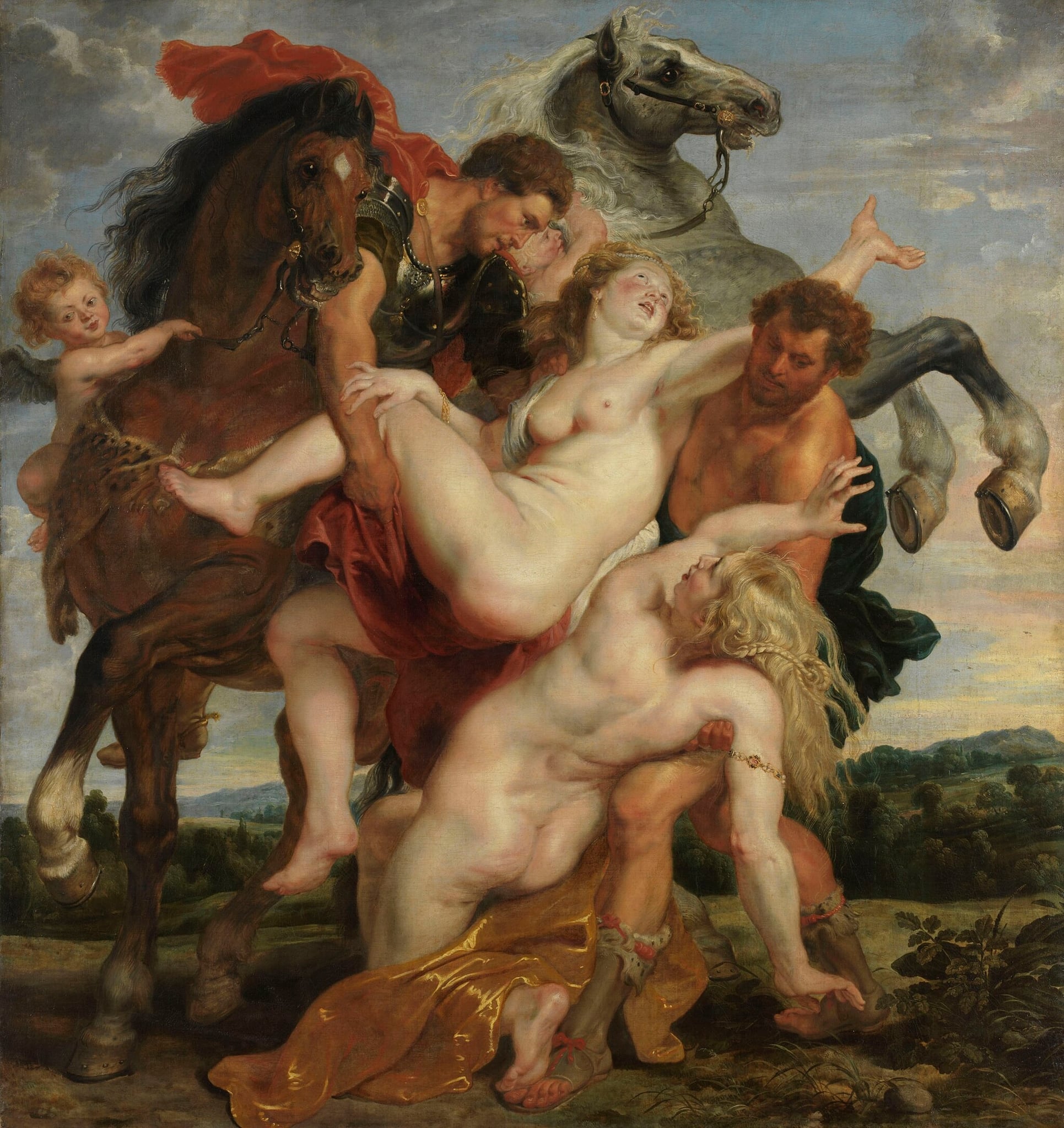 The Rape (Abduction) of the Daughters of Leucippus by Peter Paul Rubens