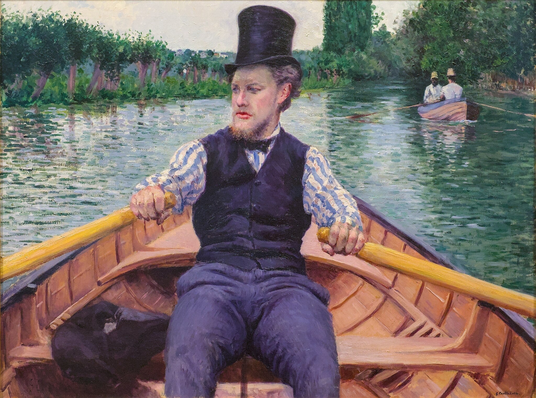Boating Party (Partie de bateau / Oarsman in a Top Hat) by Gustave Caillebotte