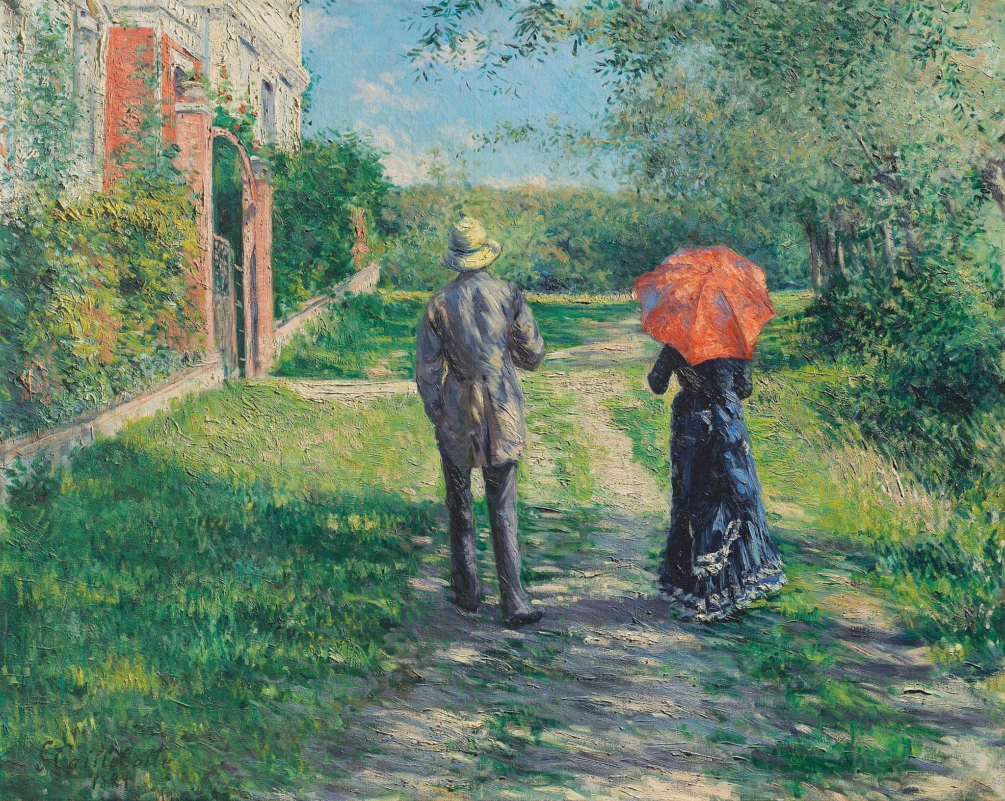 Rising Road (Chemin montant) by Gustave Caillebotte