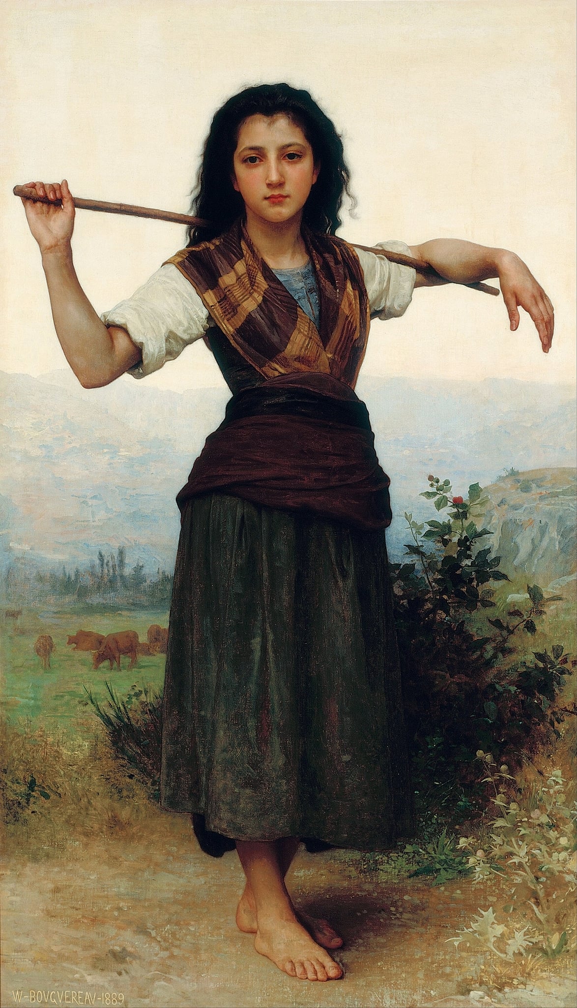 The Shepherdess by William-Adolphe Bouguereau