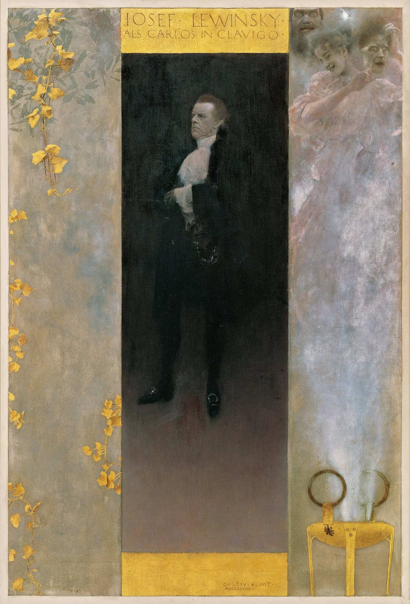 Josef Lewinsky as Carlos in Clavigo by Gustav Klimt