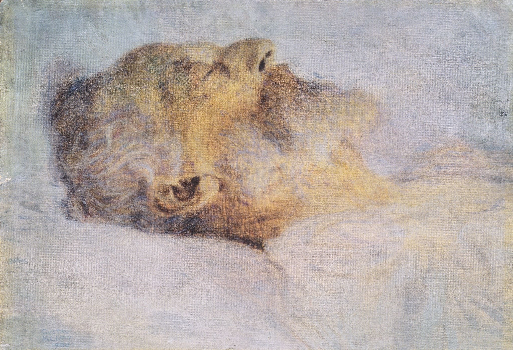 Old Man on His Deathbed by Gustav Klimt