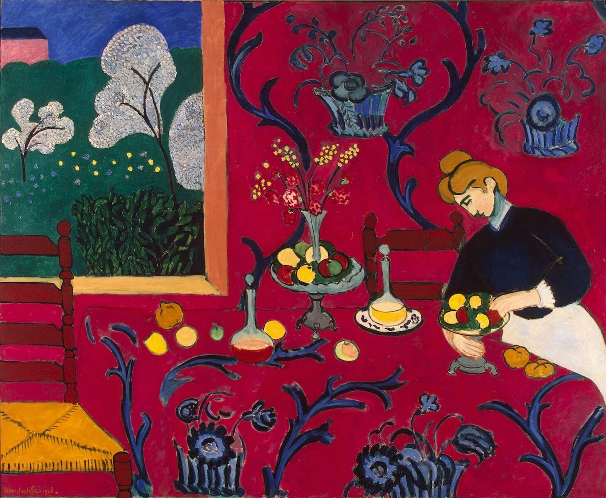 The Dessert: Harmony in Red (The Red Room) by Henri Matisse