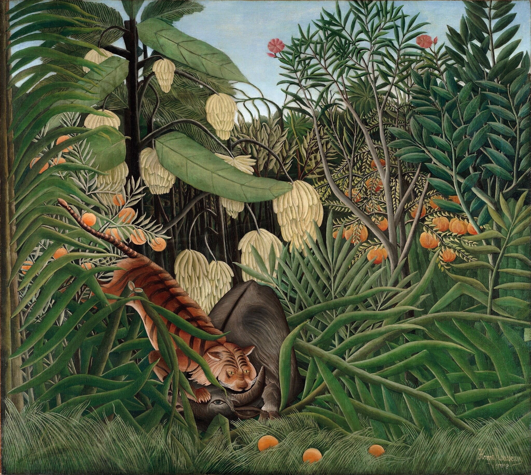 Fight Between a Tiger and a Buffalo (Combat de tigre et de buffle) by Henri Rousseau