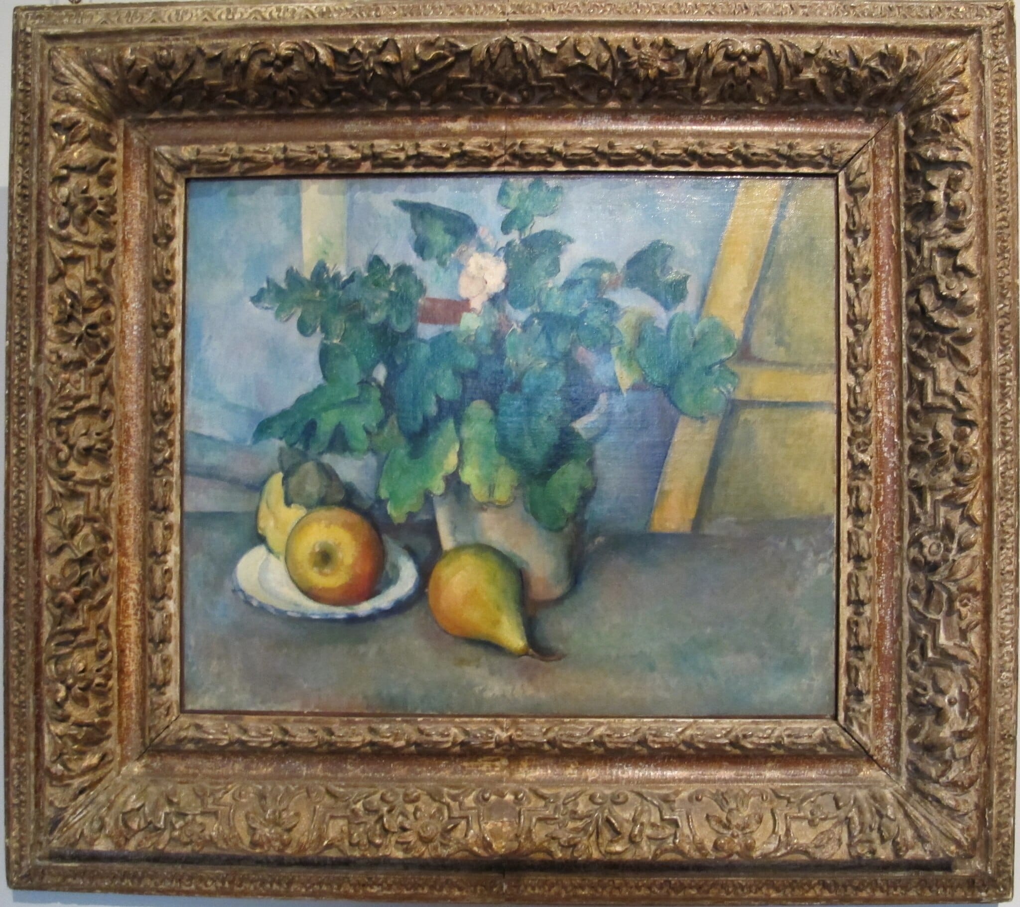 Pot of Flowers and Fruit