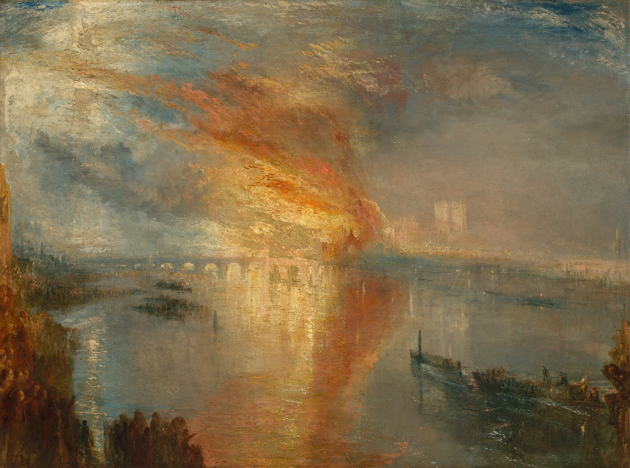 The Burning of the Houses of Lords and Commons, 16 October 1834 by J. M. W. Turner