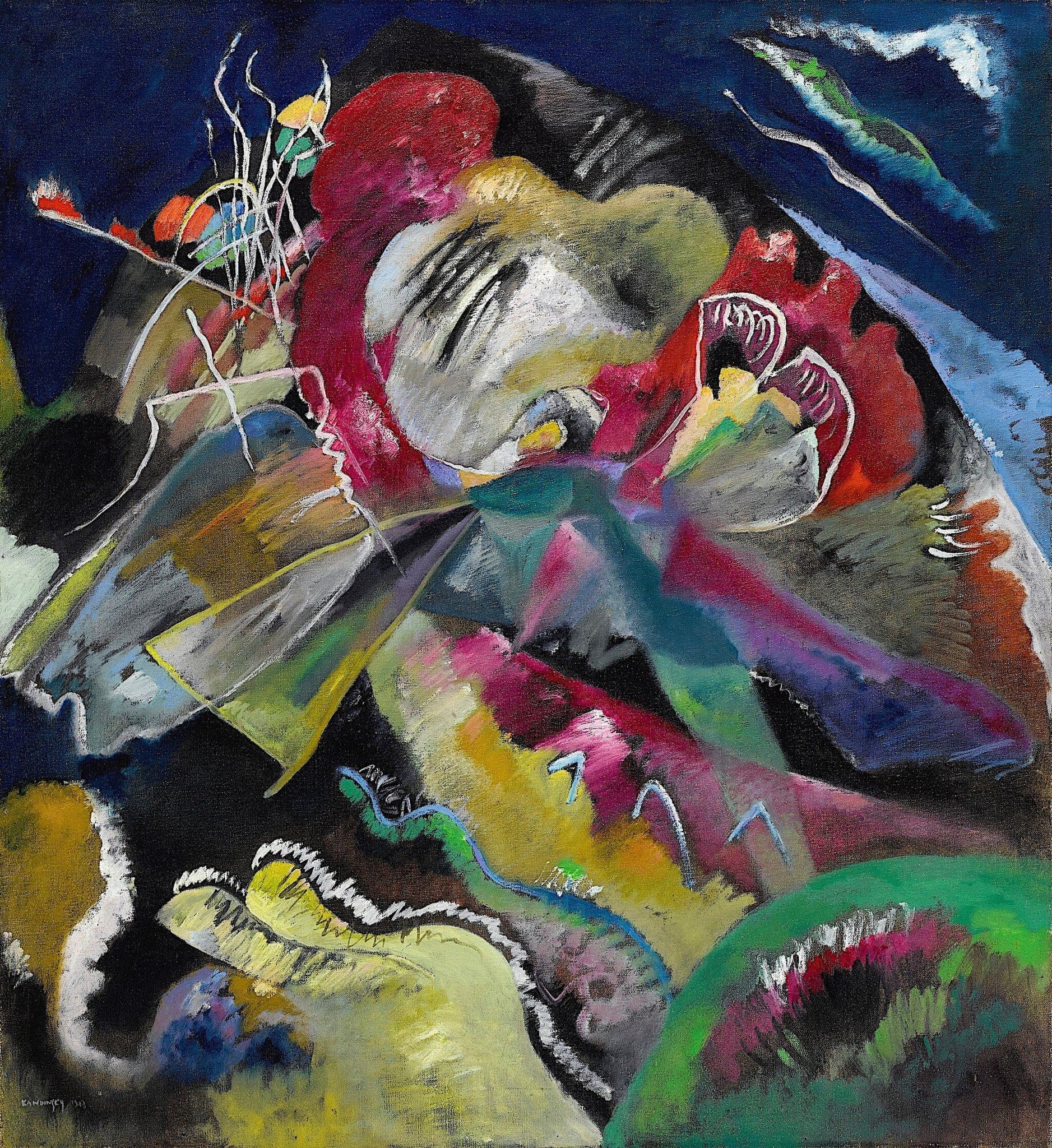 Bild mit Weissen Linien (Painting with White Lines)