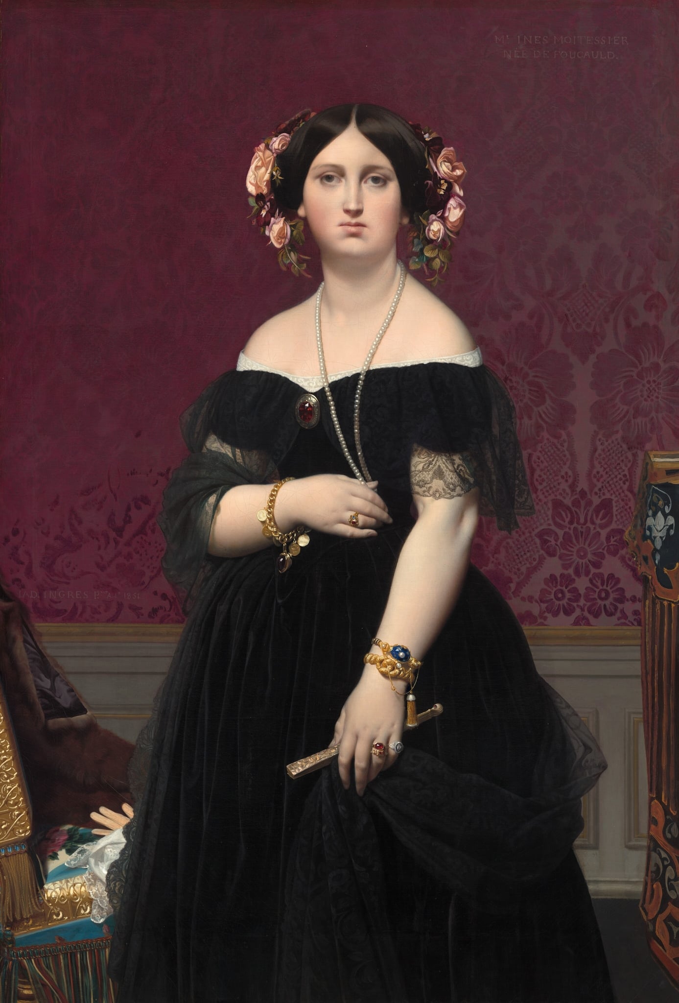 Portrait of Madame Moitessier by Jean-Auguste-Dominique Ingres