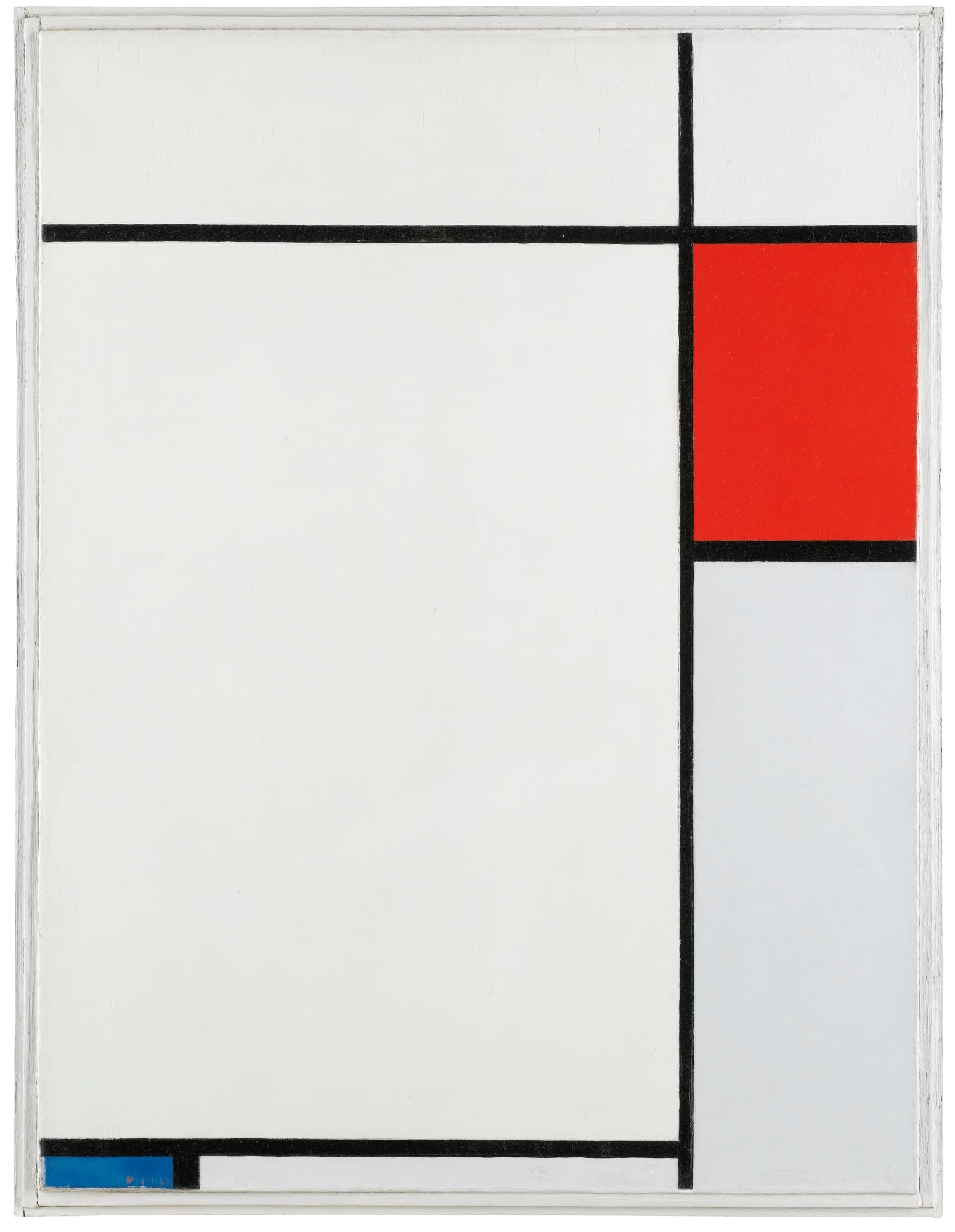 Composition with Red, Blue and Grey