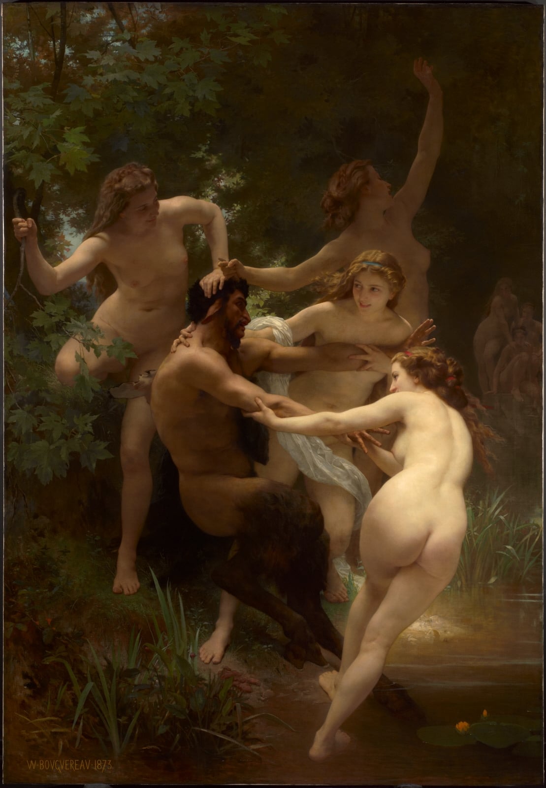Nymphs and Satyr (Les Nymphes et le Satyre) by William-Adolphe Bouguereau