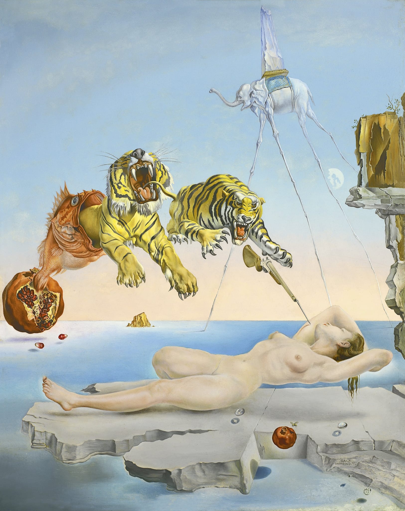 Dream Caused by the Flight of a Bee around a Pomegranate a Second before Awakening