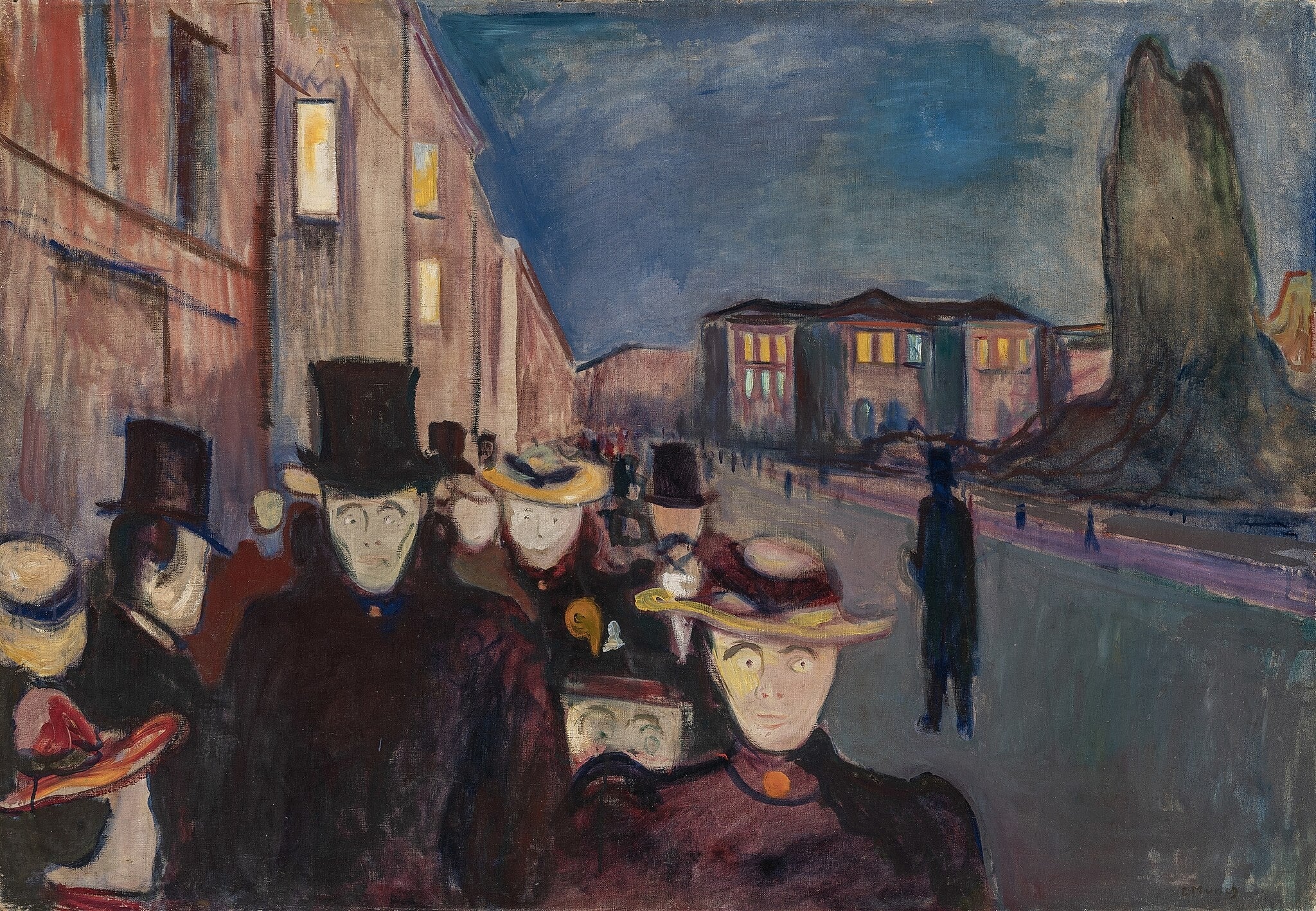 Evening on Karl Johan by Edvard Munch