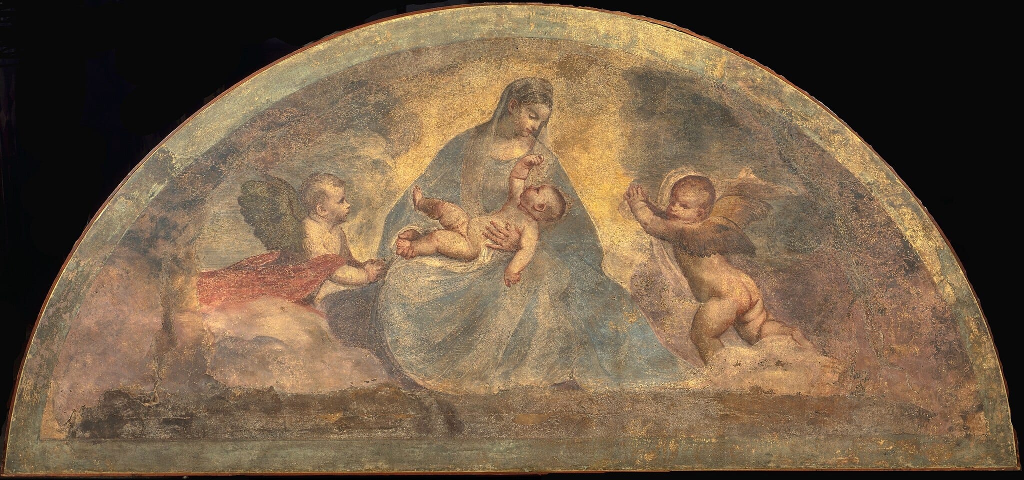 Virgin and Child with Two Angels
