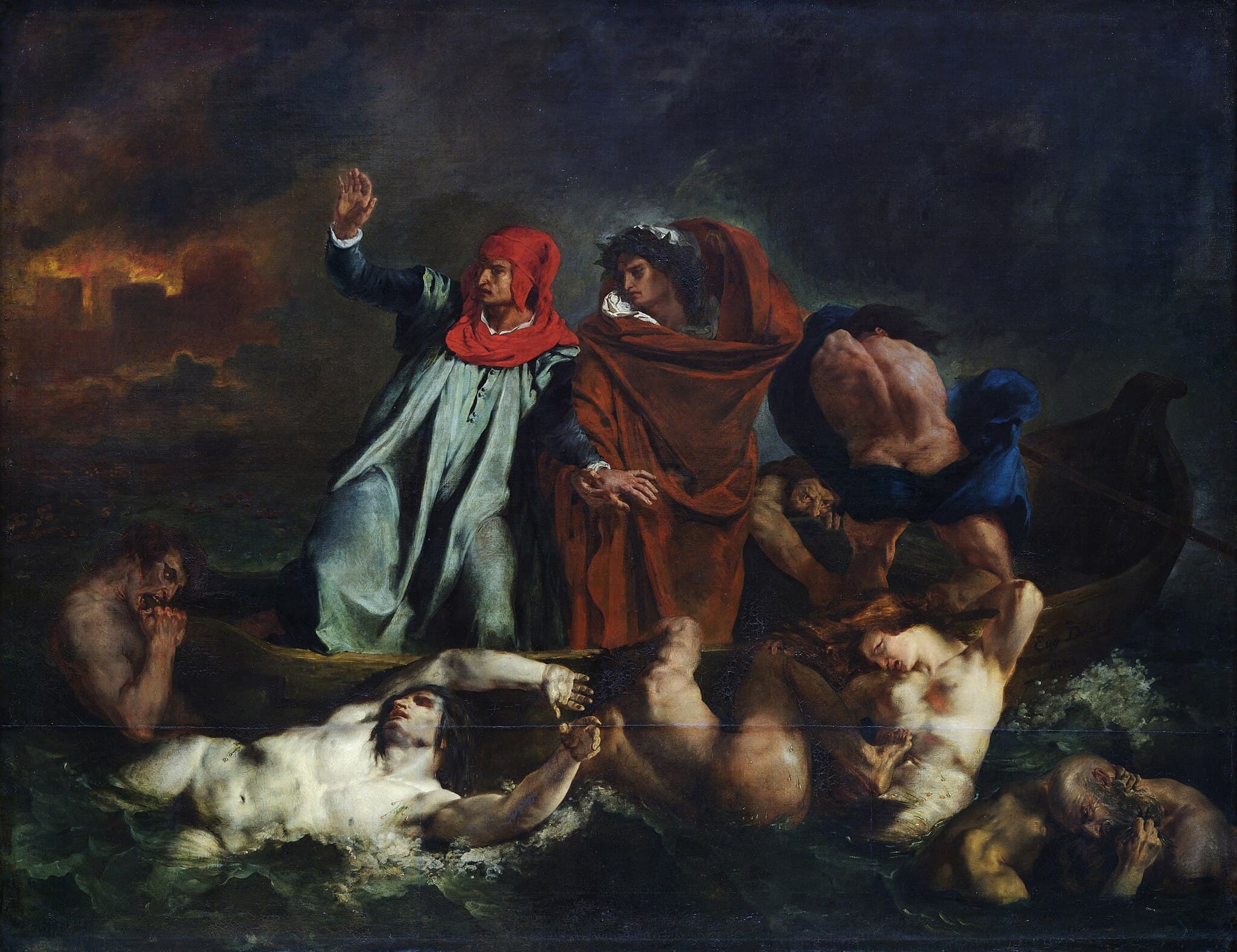Dante and Virgil in Hell (The Barque of Dante)