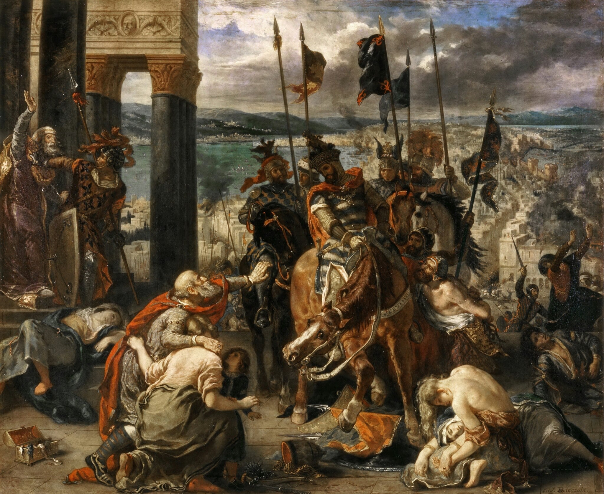 The Entry of the Crusaders into Constantinople by Eugene Delacroix