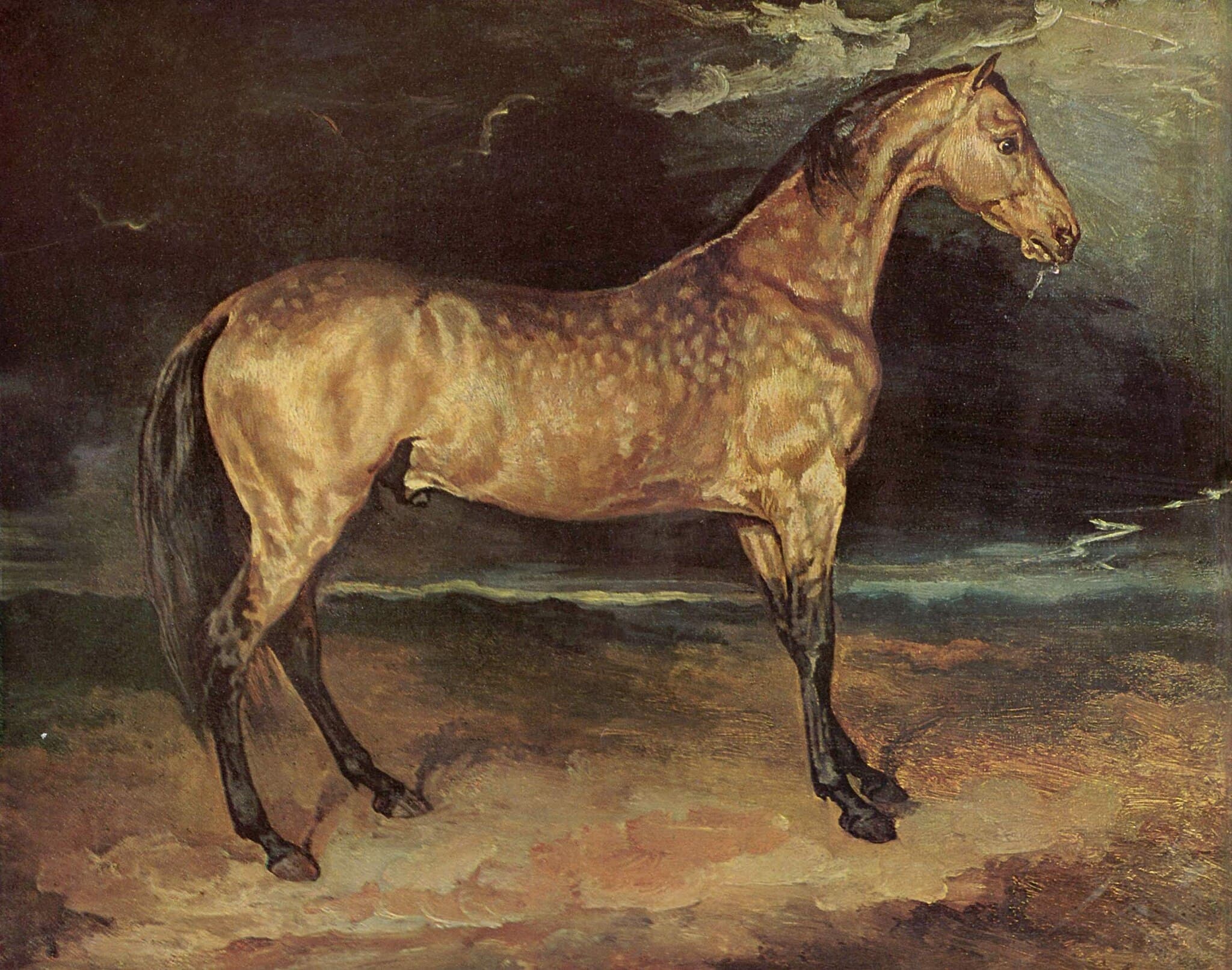 A Horse Frightened by Lightning