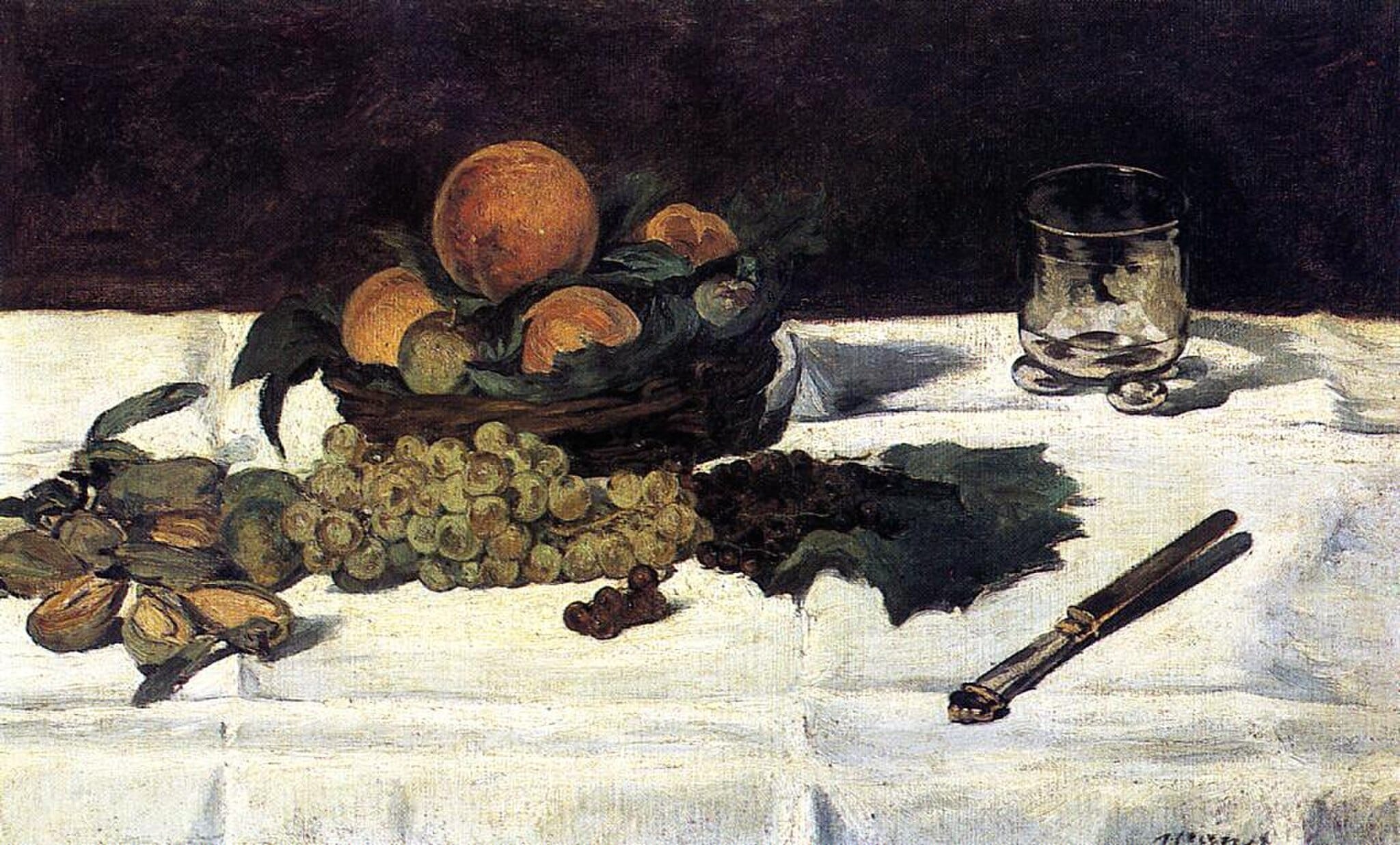 Nature morte : fruits sur une table