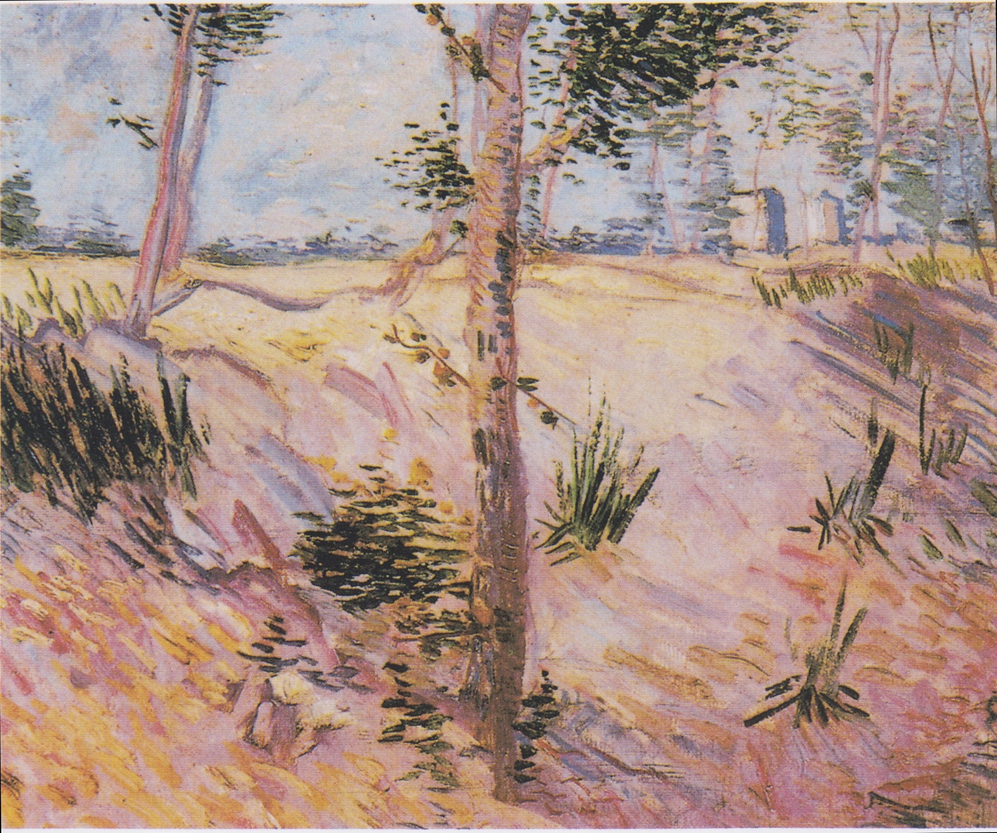 Riverbank with Trees by Vincent van Gogh