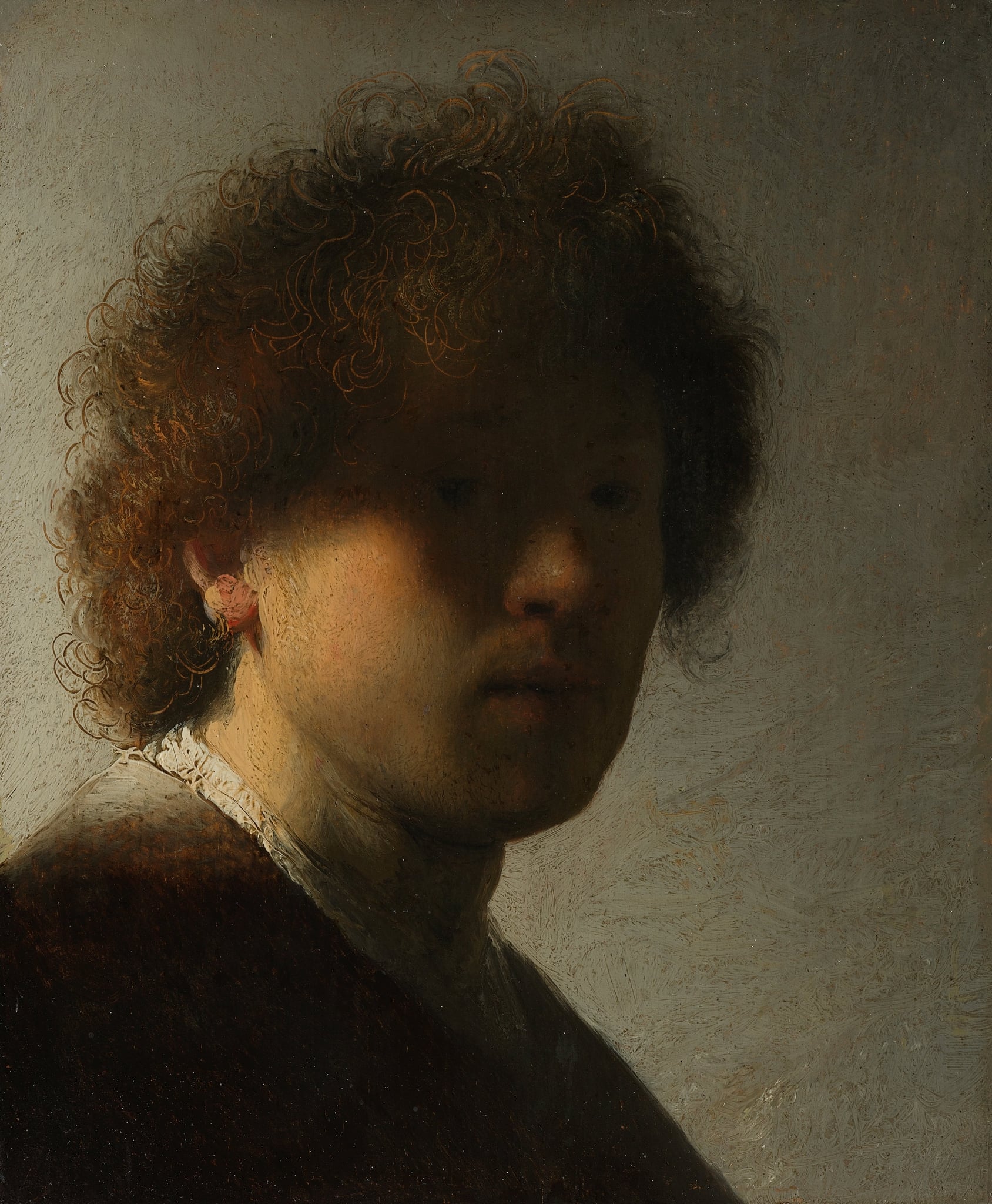 Self-portrait (with tousled hair) by Rembrandt van Rijn