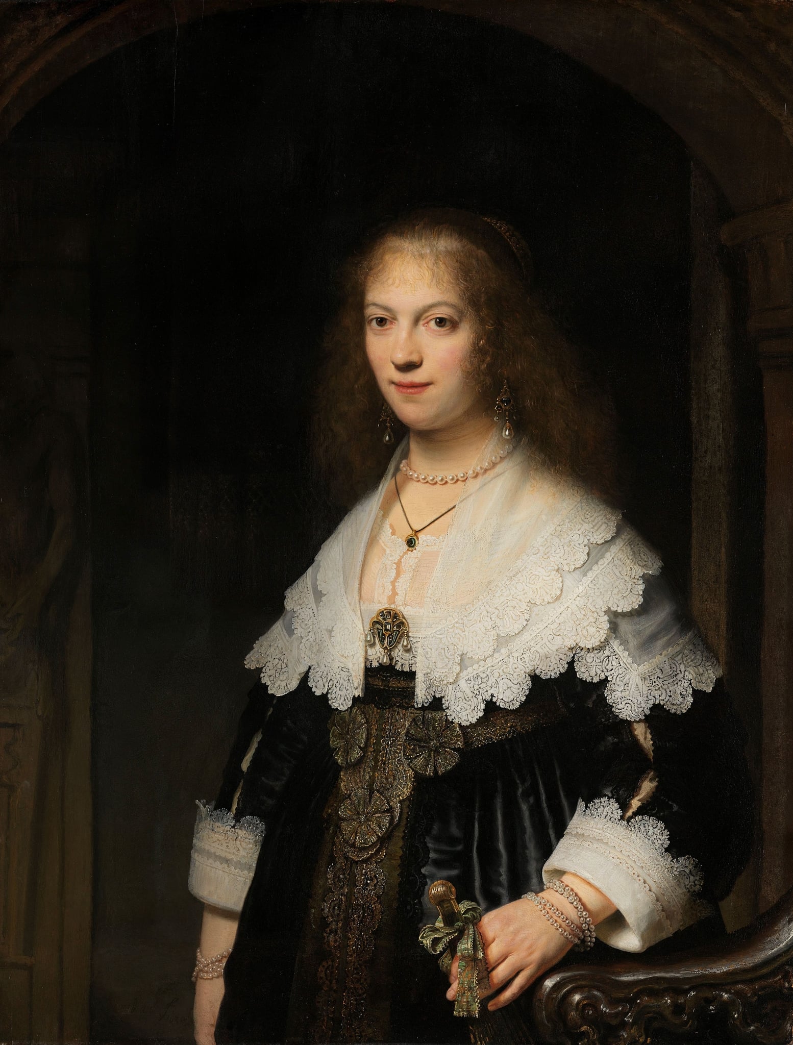 Portrait of a Woman, Probably Maria Trip by Rembrandt van Rijn